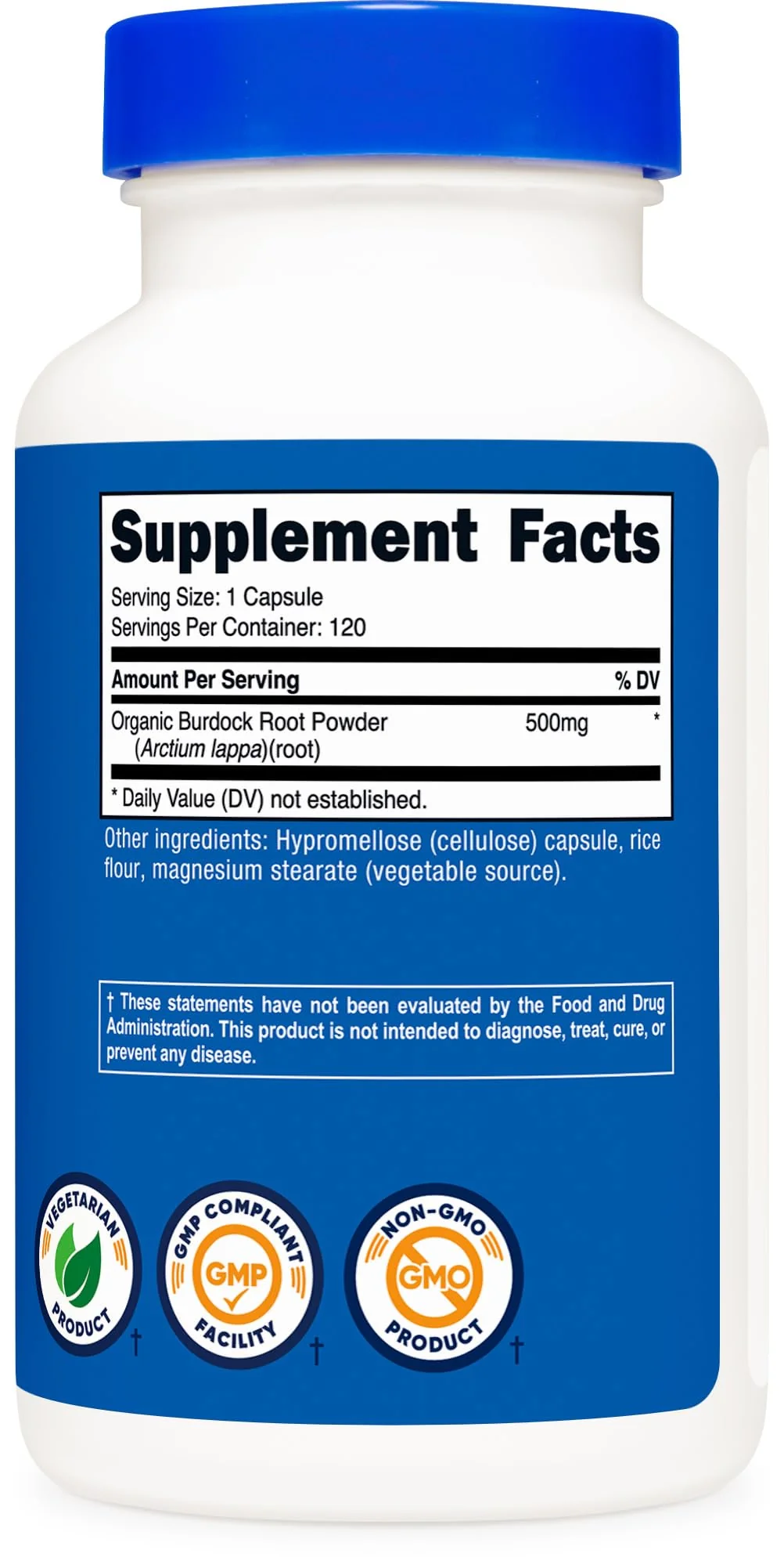 Nutricost Burdock Root 500mg, 120 Capsules - Gluten Free, Non-GMO, Vegetarian Friendly - Image 3