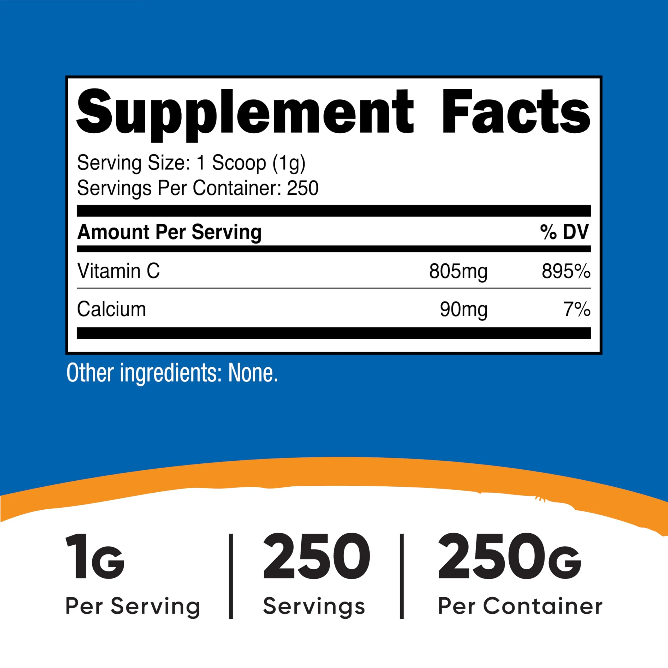 Nutricost Calcium Ascorbate Powder 250G (Unflavored, 250 Servings) - Vitamin C and Calcium Complex, Non-GMO, Vegan - Image 5