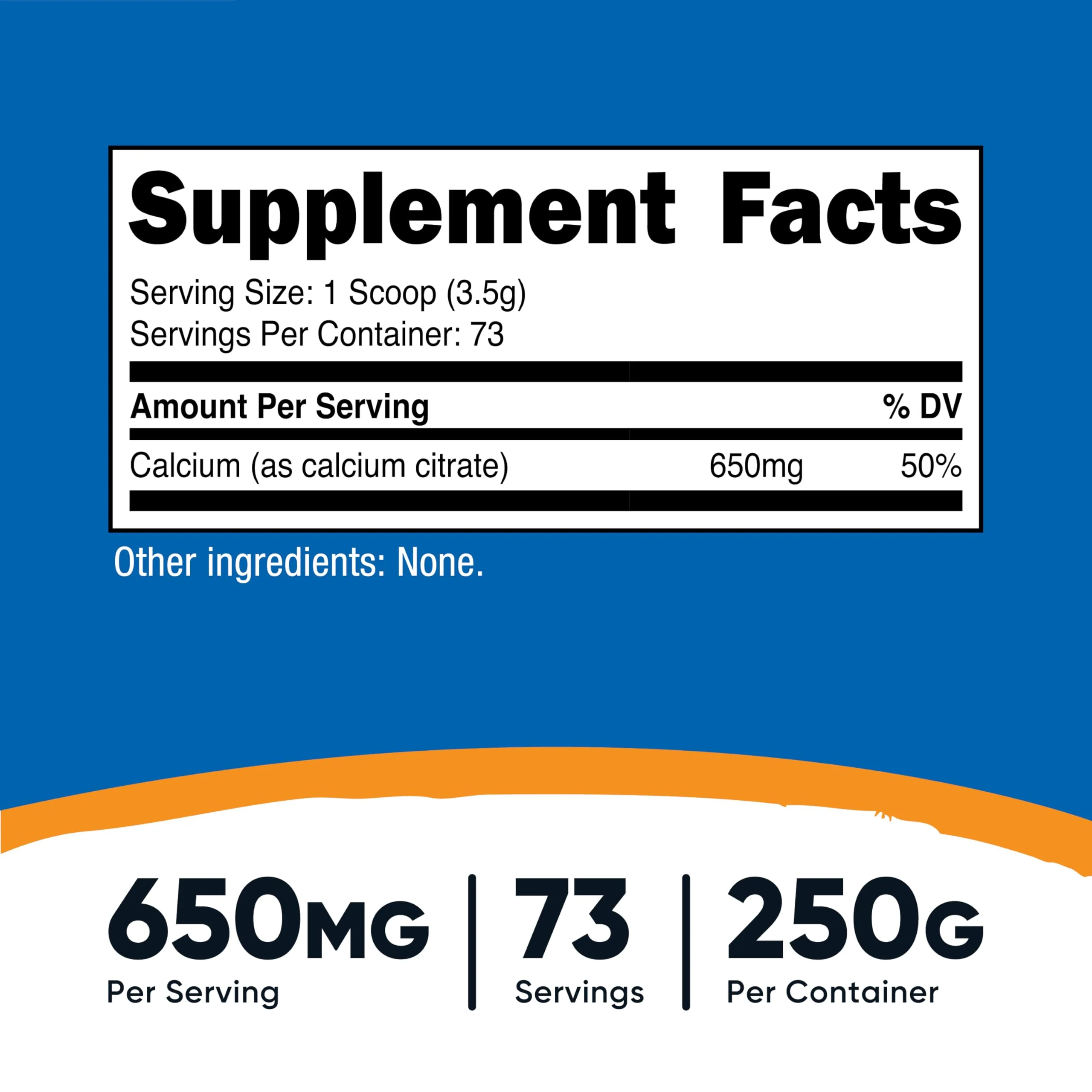 Nutricost Calcium Citrate Powder (250 Grams) Unflavored - Image 5