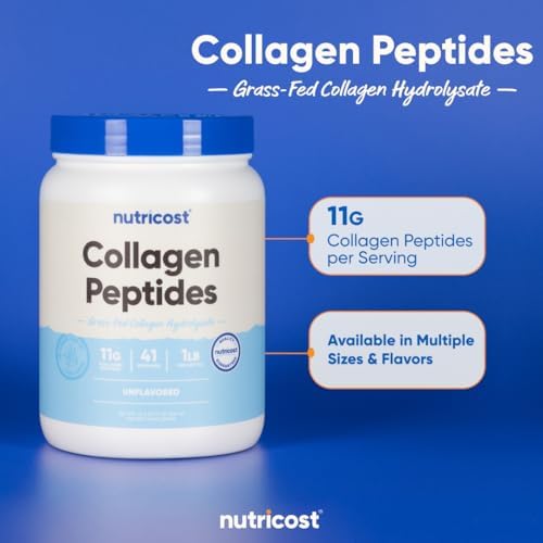 Nutricost Collagen Peptides Powder 1LB (454 G) - Grass Fed Bovine Collagen Hydrolysate (Unflavored) - Image 4