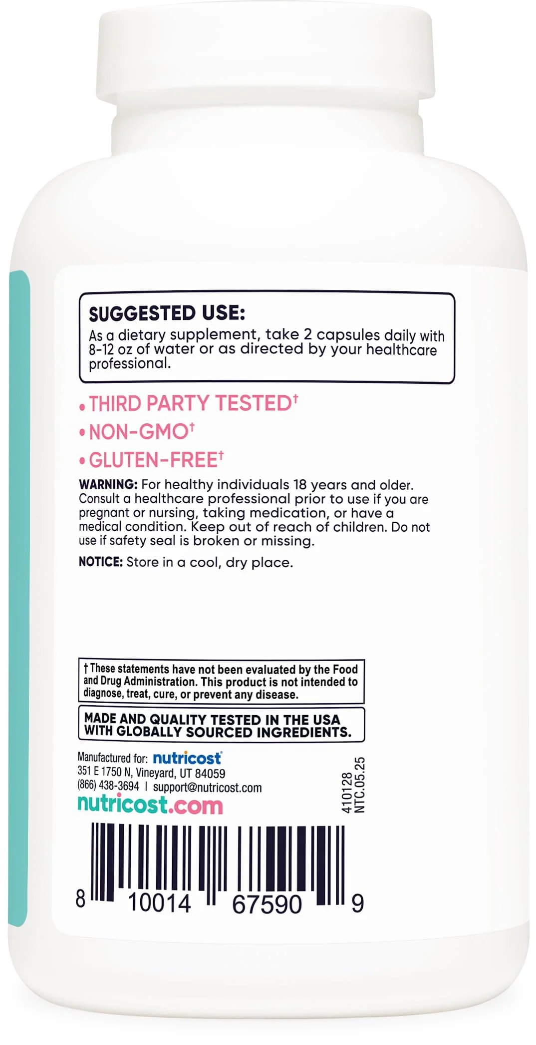 Nutricost Cranberry Extract for Women 35,000mg Equivalent from 700mg of 50:1 Extract, 180 Capsules for 90 Servings – with Vitamin C, Uva Ursi & Dandelion Root, Vegan, GMO-Free & Gluten-Free - Image 3