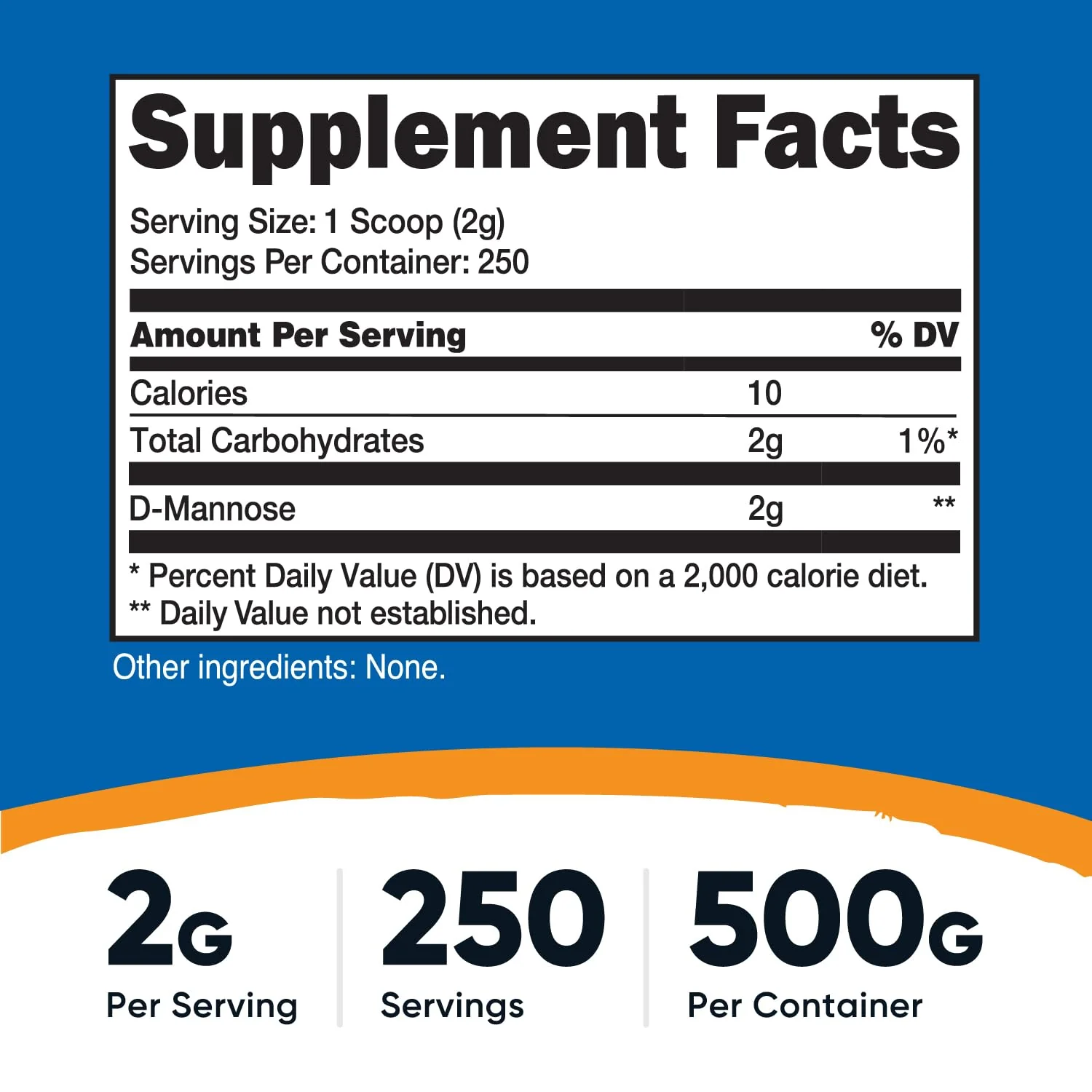 Nutricost D-Mannose Powder 500 Grams (250 Servings) - Vegan, Non-GMO and Gluten Free - Image 5