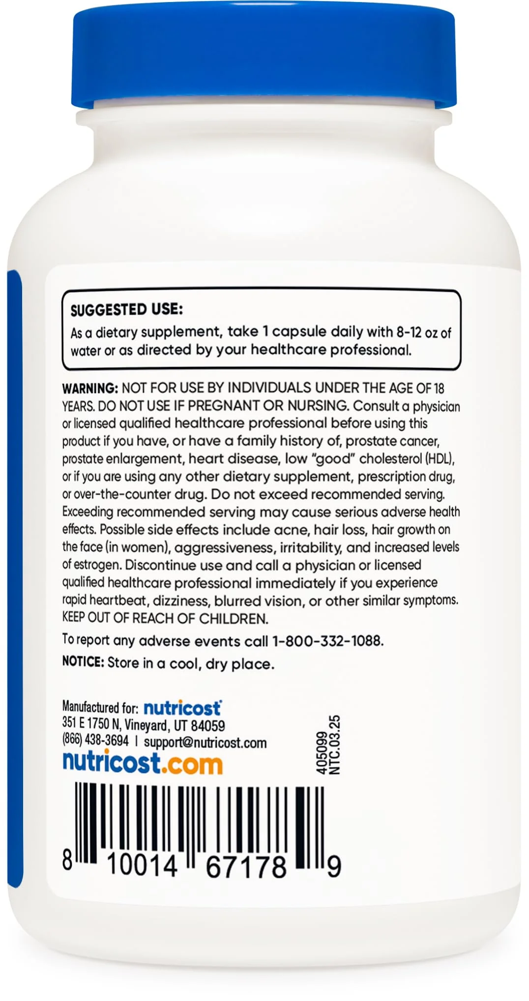 Nutricost DHEA 50mg, 240 Capsules - Gluten Free, Soy Free, Non-GMO, Supplement - Image 3