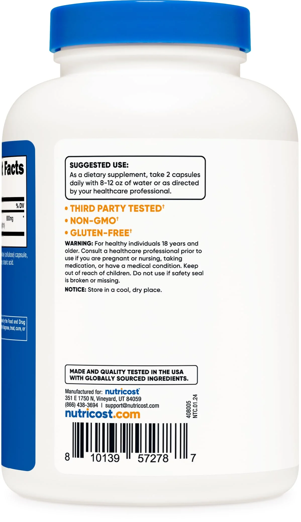 Nutricost Echinacea 800mg, 240 Capsules - Vegetarian Caps, Non GMO, Gluten Free, 120 Servings - Image 4