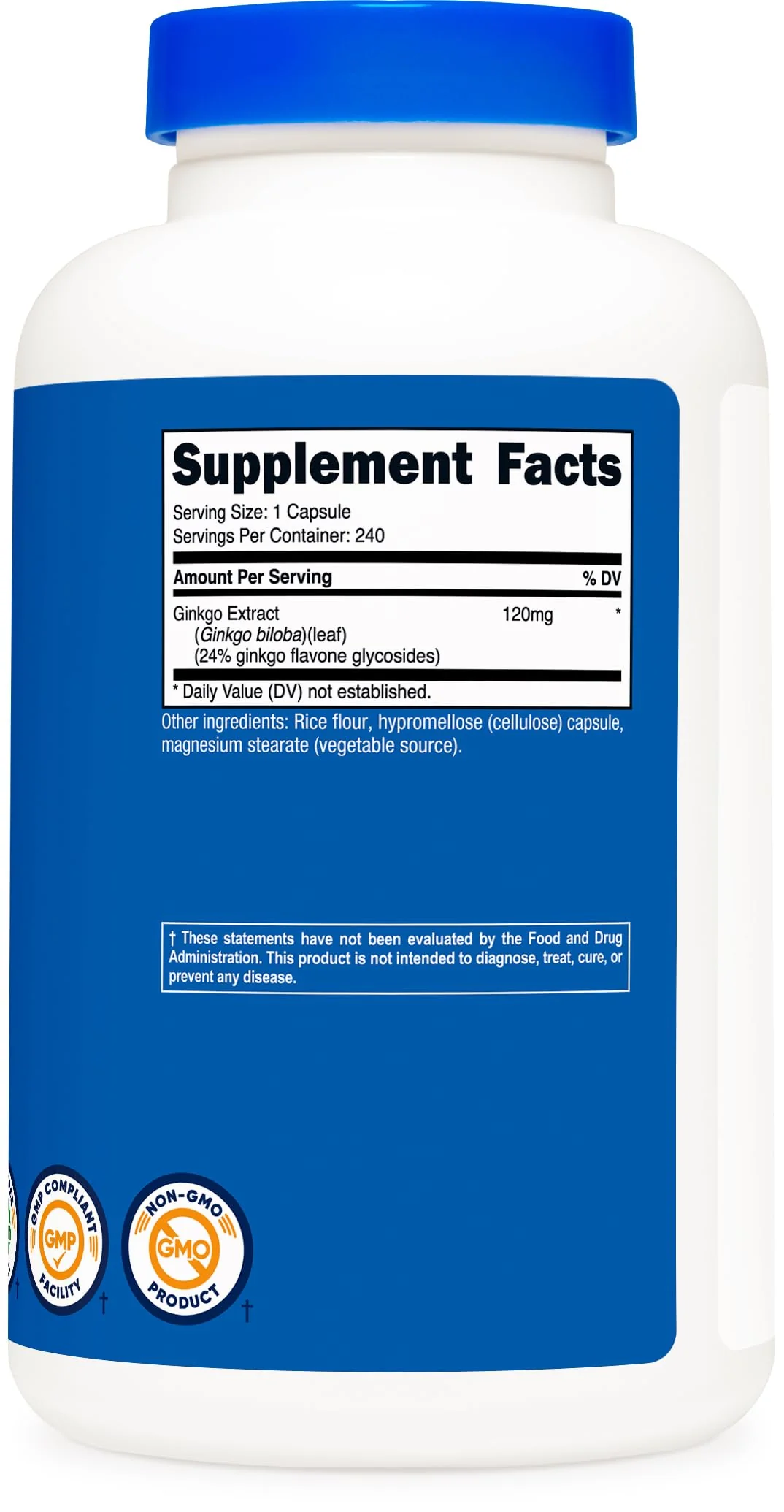 Nutricost Ginkgo Biloba 120mg, 240 Capsules - Extra Strength Ginkgo Biloba Extract - Gluten Free & Non-GMO - Image 2