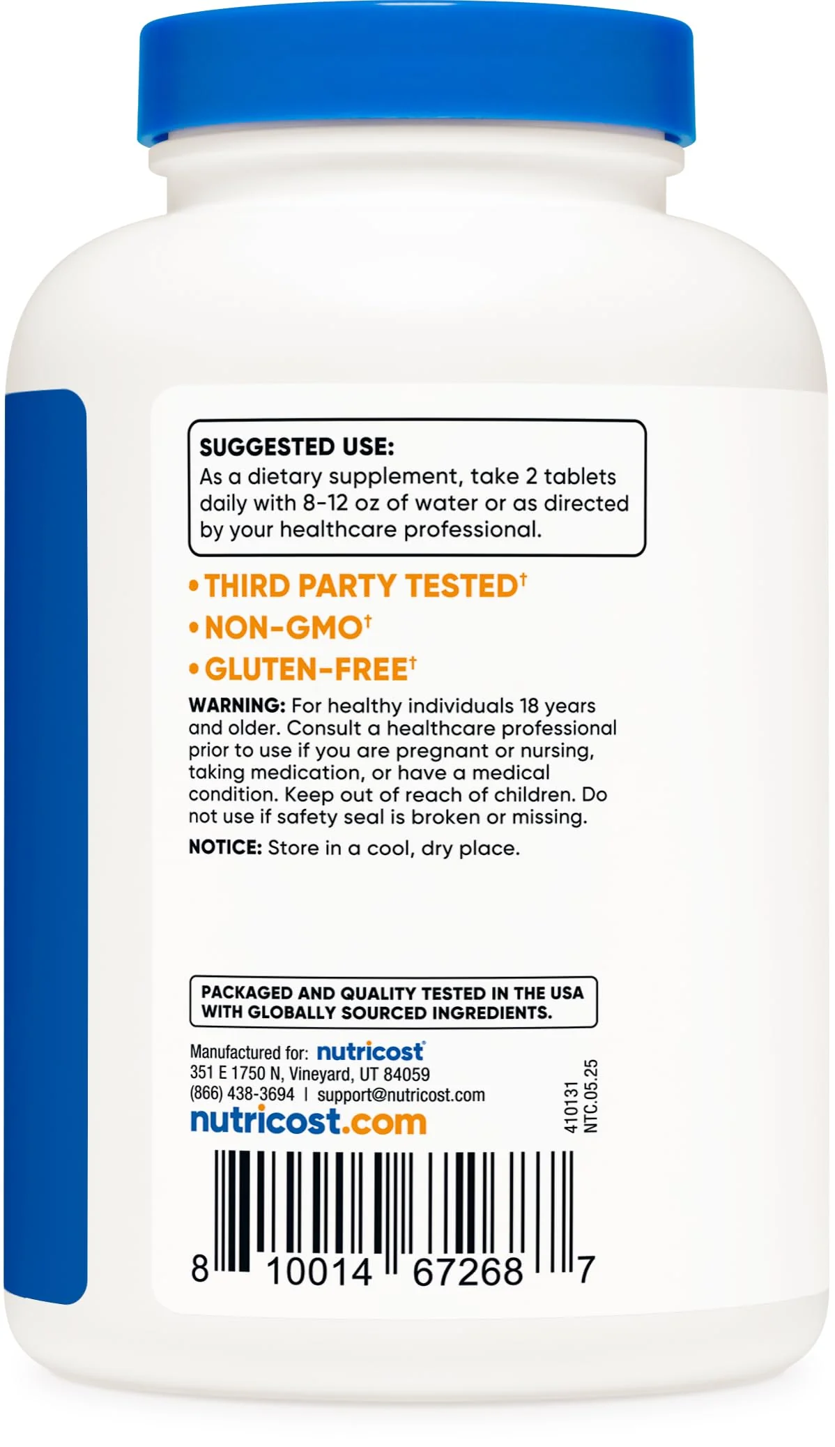 Nutricost Glucosamine 1800mg with Chondroitin & MSM, 240 Tablets, 120 Servings - Non-GMO, Gluten Free - Image 6