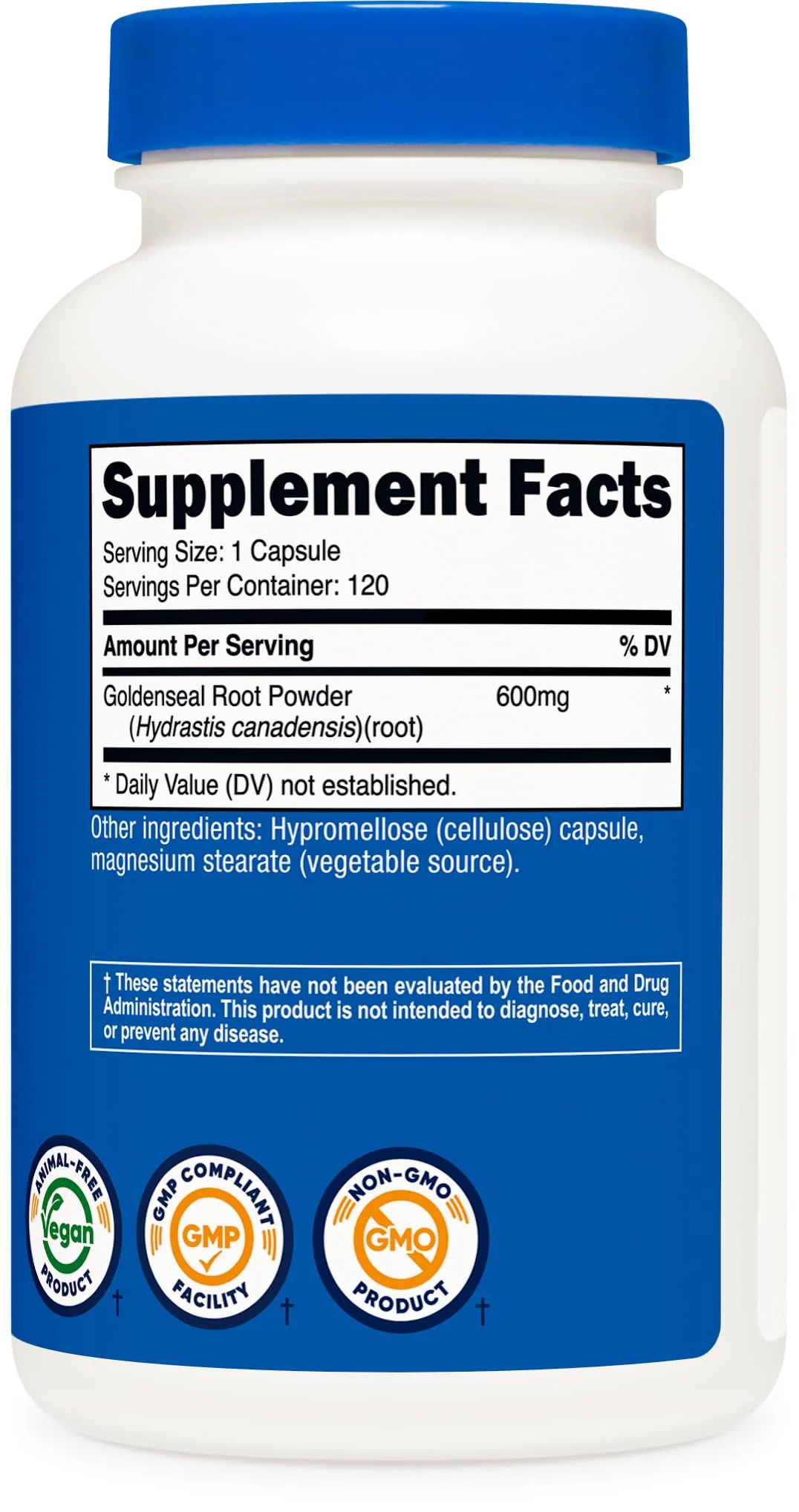 Nutricost Goldenseal Root 600mg, 120 Capsules - Non-GMO, Gluten Free, Vegetarian Capsules - Image 3