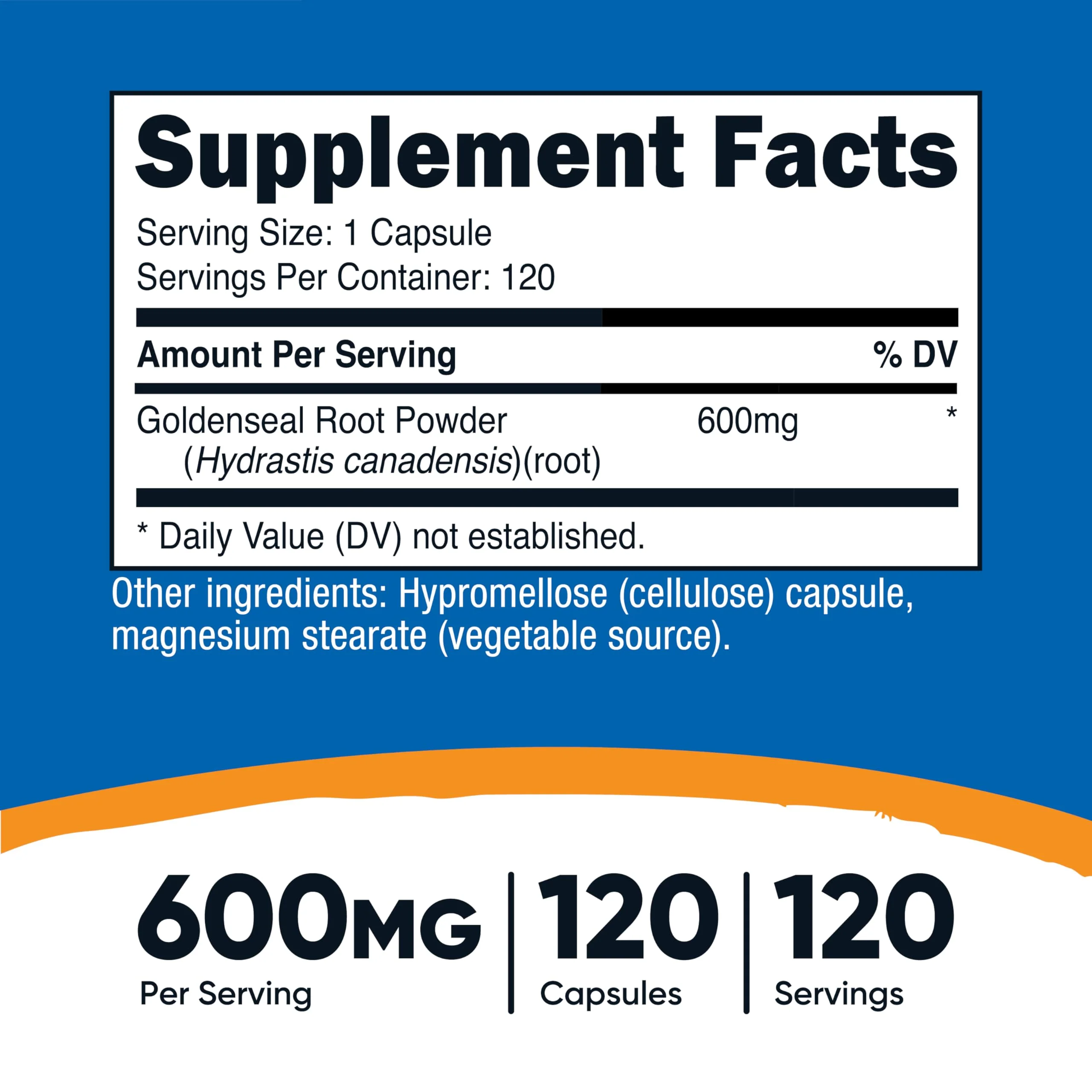 Nutricost Goldenseal Root 600mg, 120 Capsules - Non-GMO, Gluten Free, Vegetarian Capsules - Image 6
