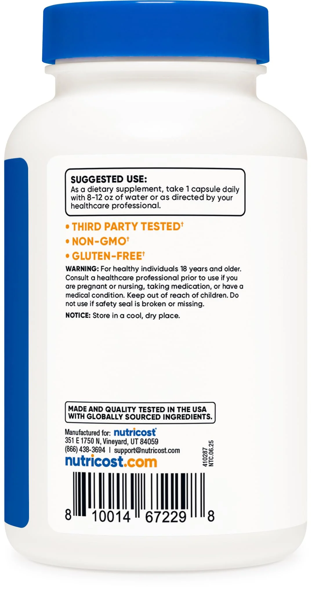 Nutricost Gotu Kola 500 MG, 180 Capsules - Vegetarian Capsules, Gluten Free, Non-GMO - Image 3