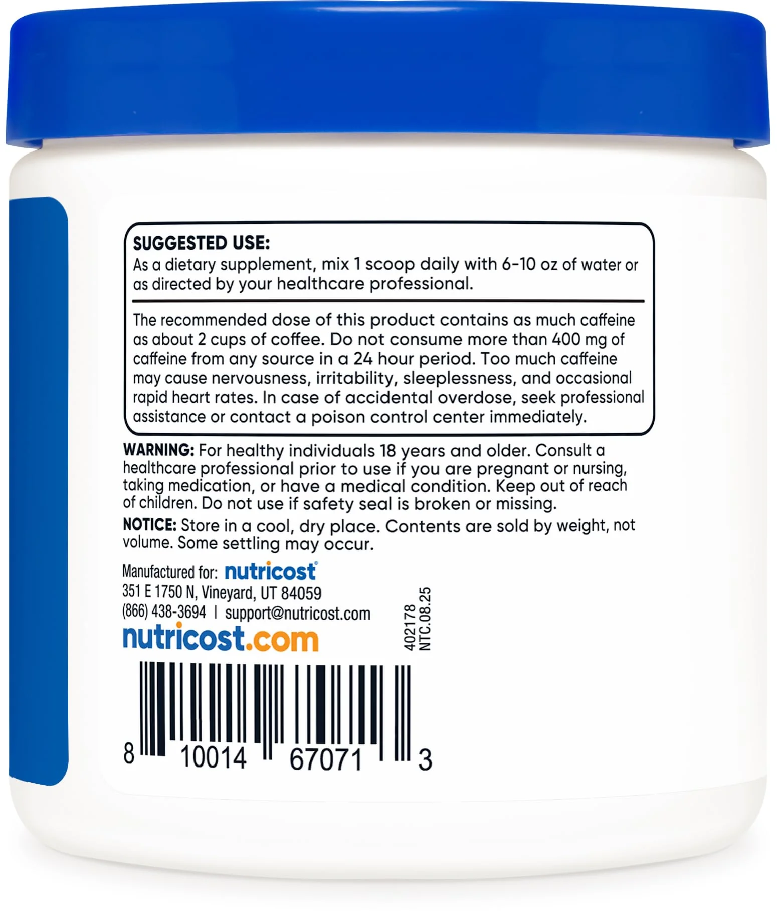 Nutricost Guarana Extract Powder 100 Grams Per Bottle - Natural Brazilian Herbal Caffeine Energizer Supplement - Image 3