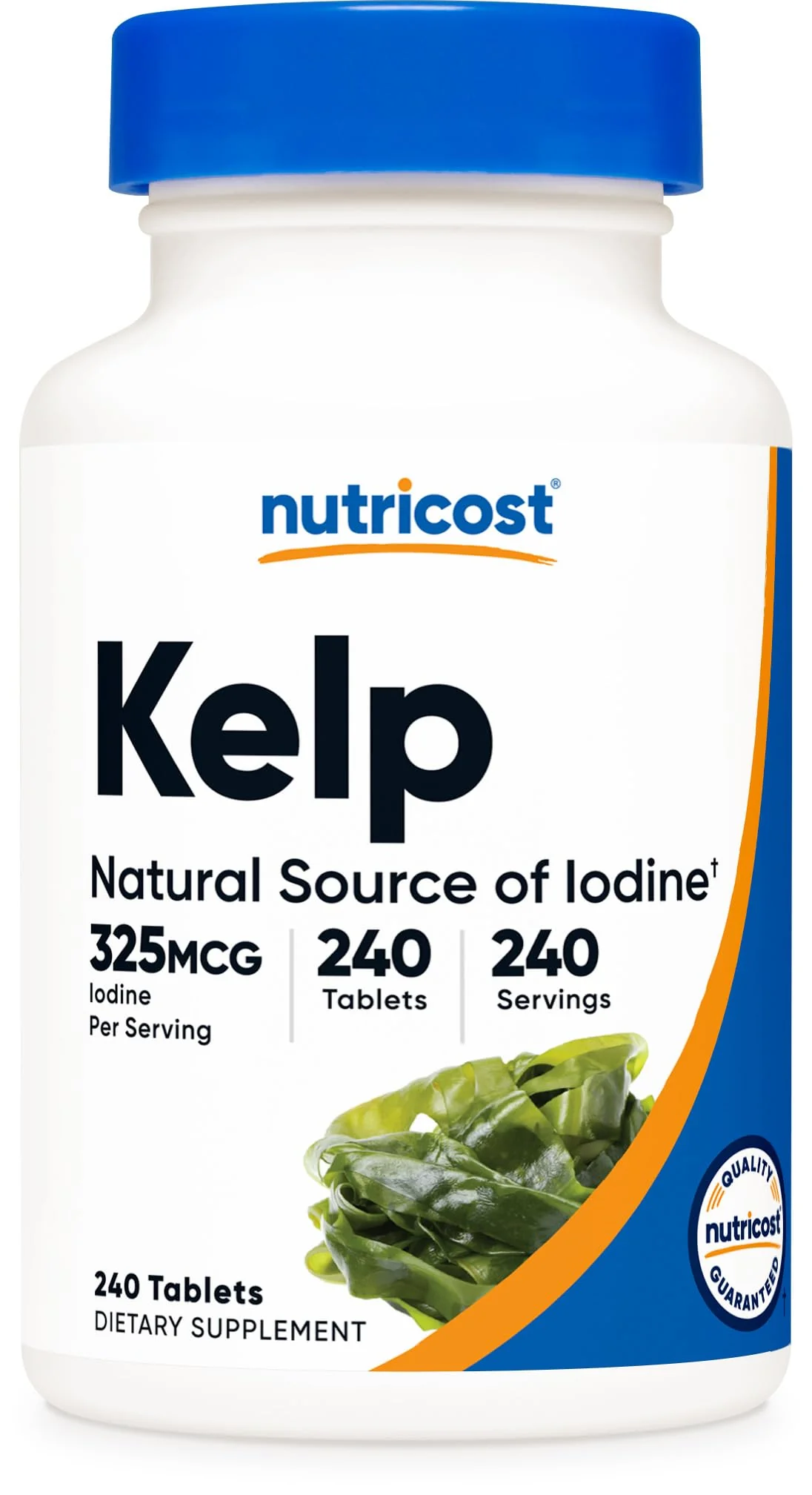 Nutricost Kelp Tablets, 325mcg of Iodine, 240 Tablets - Non-GMO, Gluten Free
