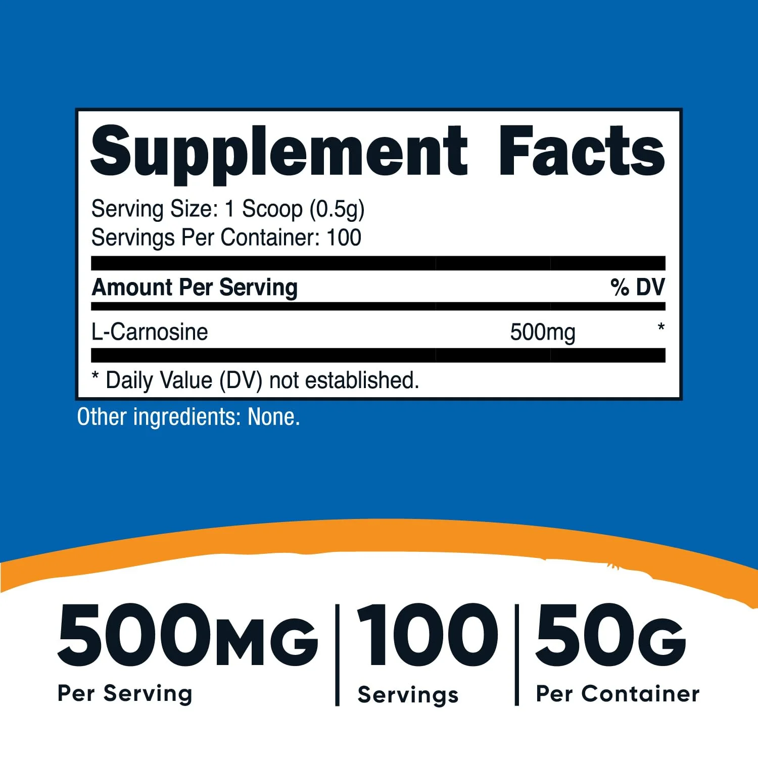 Nutricost L-Carnosine Powder 50 Grams (100 Servings) - Non-GMO - Image 5
