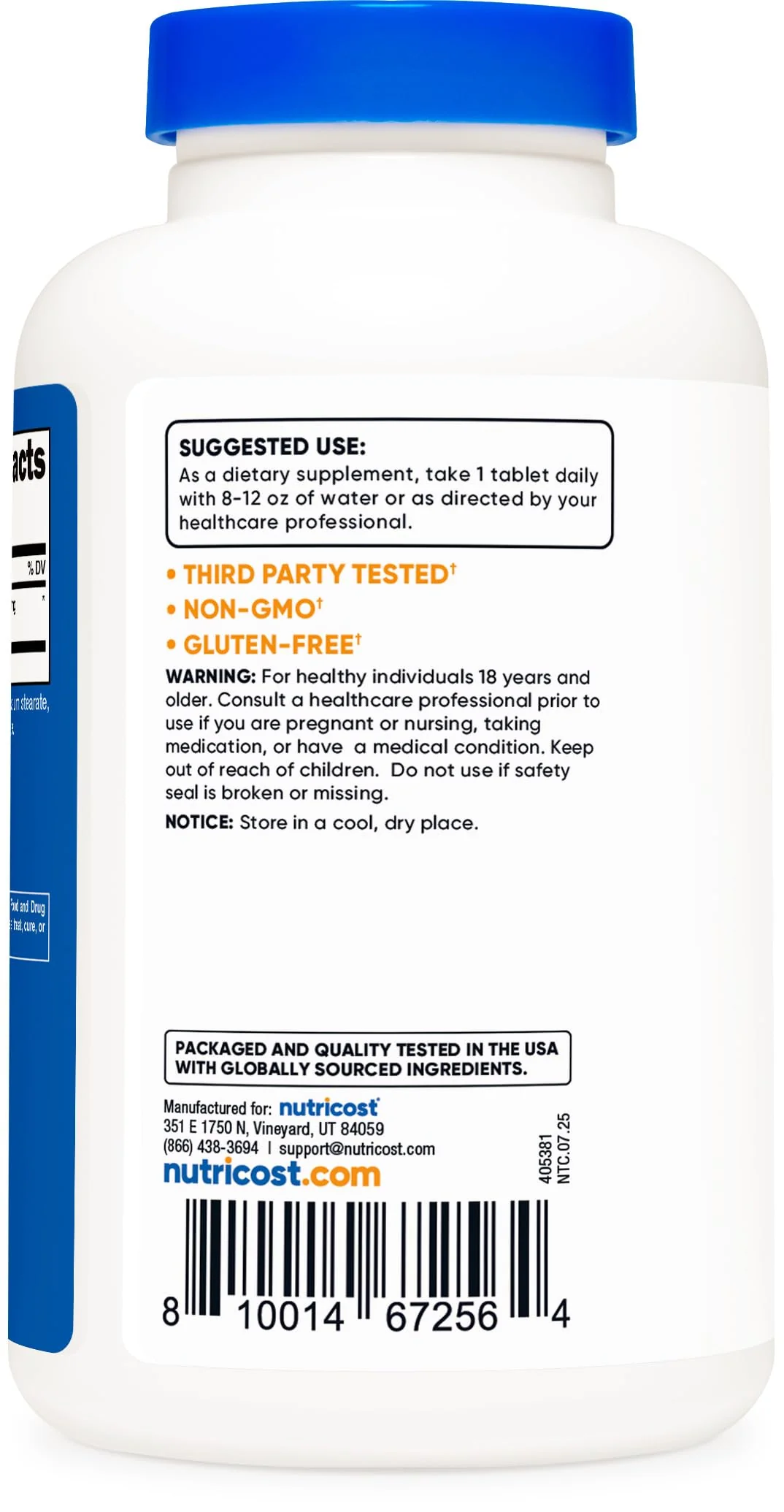 Nutricost L-Lysine 1000mg, 120 Tablets - Gluten Free, Non-GMO, and Vegetarian Friendly - Image 3