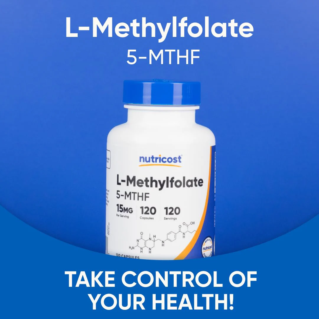 Nutricost L-Methylfolate 15mg, 120 Capsules (5-MTHF) - Vegan, Non-GMO, Gluten Free - Image 5