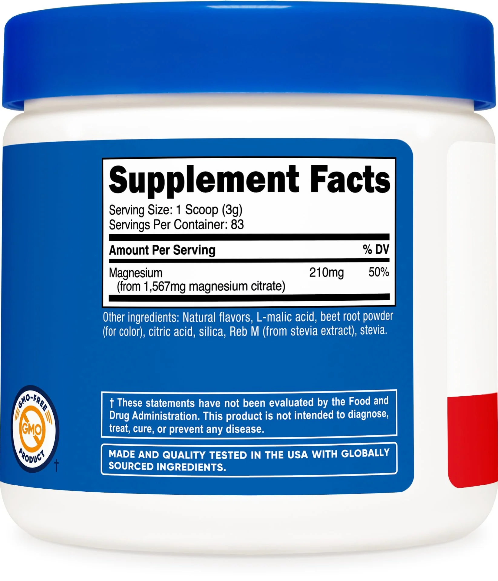 Nutricost Magnesium Citrate Powder (Fruit Punch, 250 Gram) - Image 3