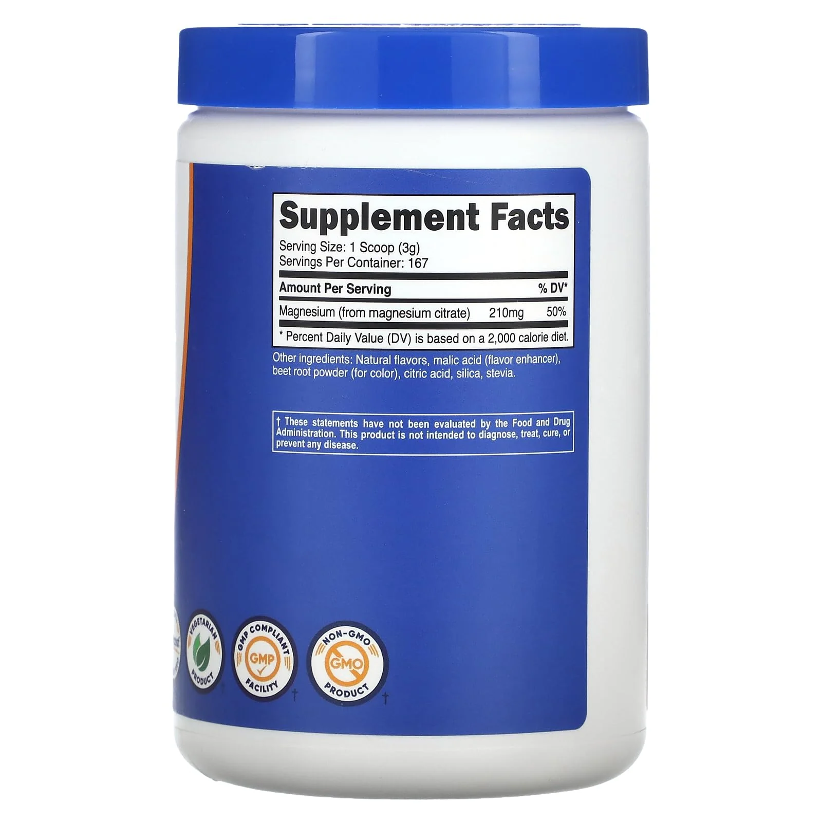 Nutricost Magnesium Citrate Powder (Fruit Punch, 500 Gram) - Image 3