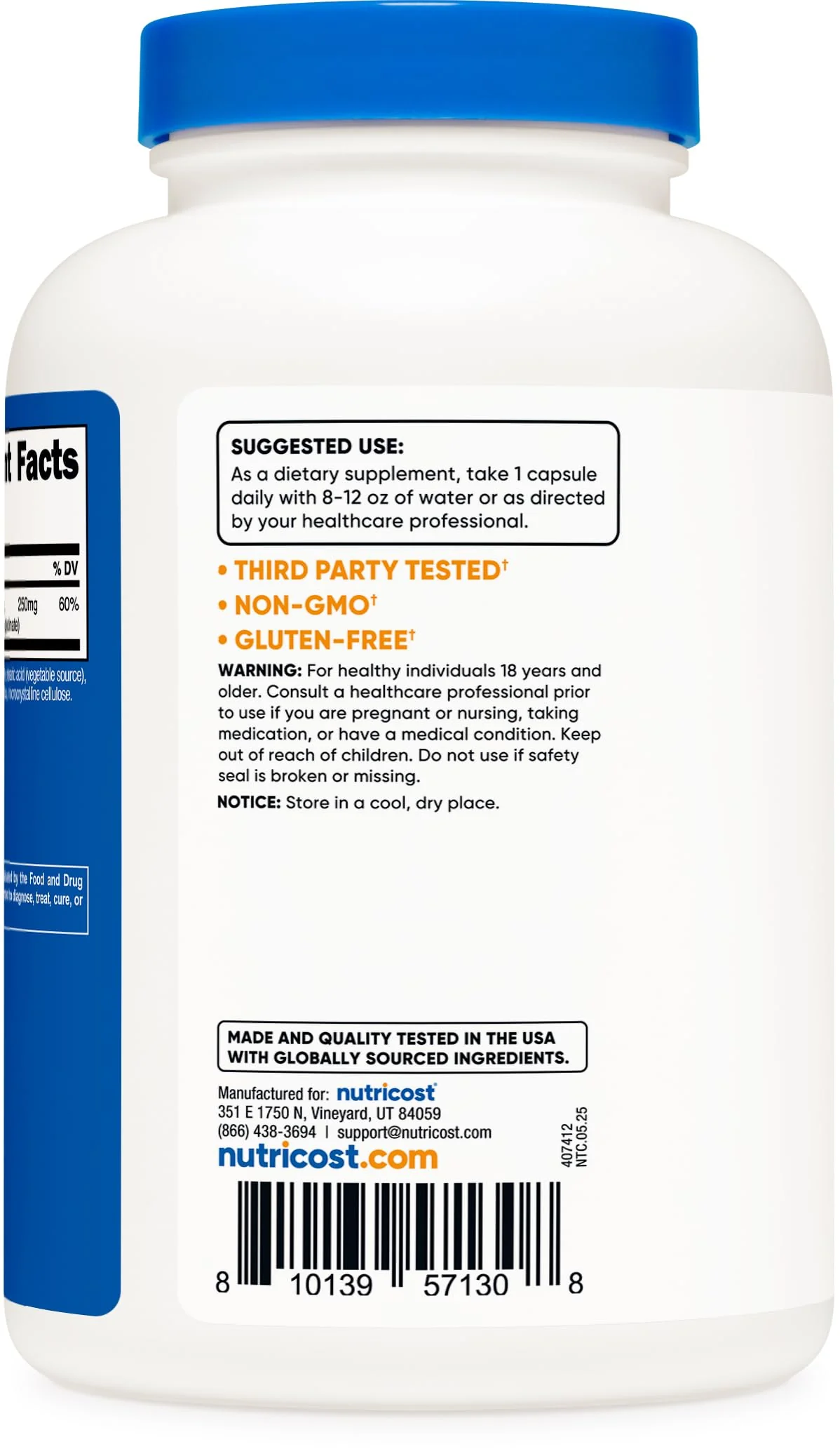 Nutricost Magnesium Complex 250mg, 240 Capsules - Magnesium Oxide, Citrate, and Glycinate - Gluten Free and Non-GMO - Image 3