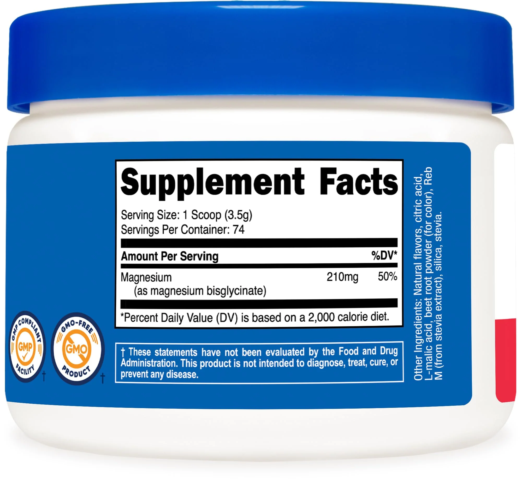 Nutricost Magnesium Glycinate Powder (Fruit Punch, 250 Grams) - Image 2