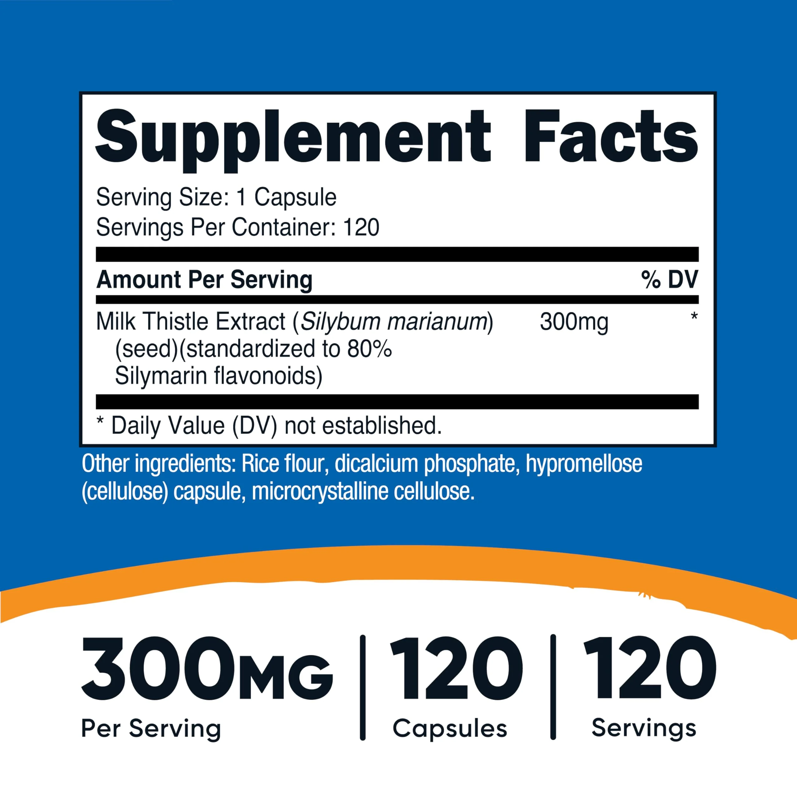 Nutricost Milk Thistle Capsules 300mg, 120 Capsules (80% Silymarin) - Gluten-Free & Non-GMO - Image 5