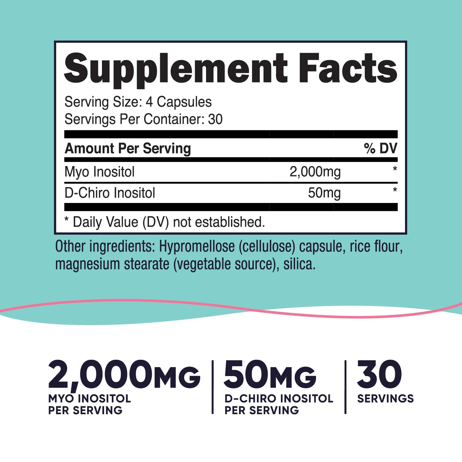 Nutricost Myo Inositol & D-Chiro Inositol for Women 2000mg, 120 Capsules, 2000mg Myo & 50mg D-Chiro Per Serving, 30 Servings, Vegetarian Friendly, Non-GMO & Gluten Free - Image 8