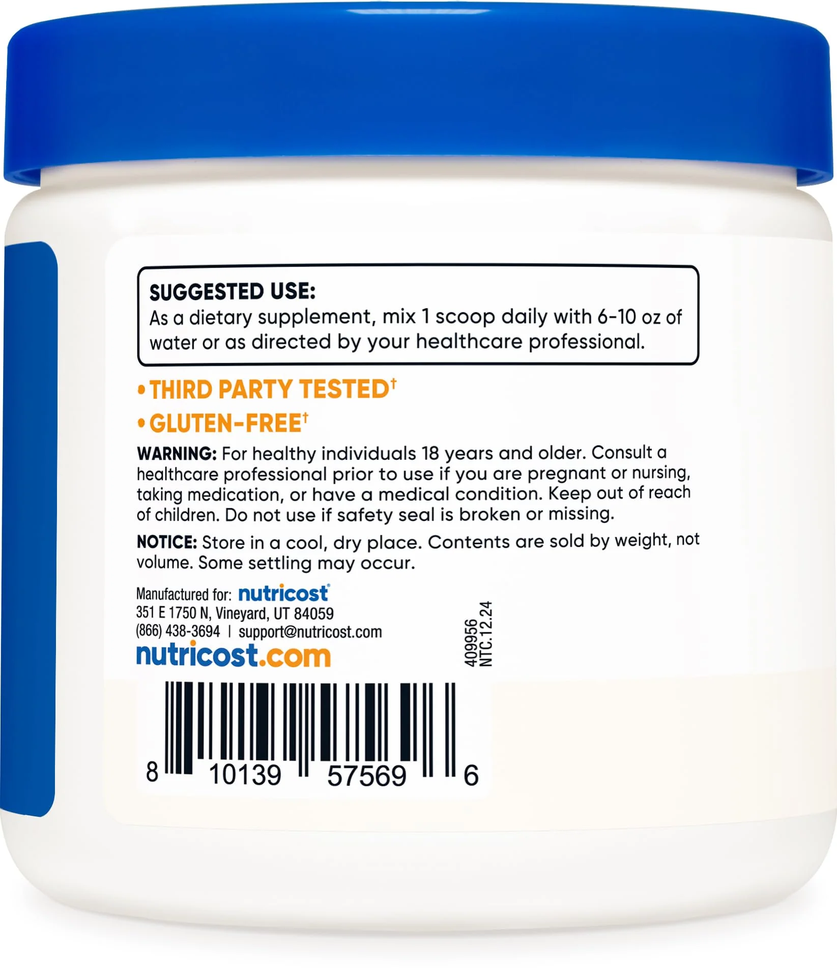 Nutricost N-Acetyl L-Cysteine (NAC) Powder 250 Grams - Vegan NAC, Non-GMO, Gluten Free - Image 3