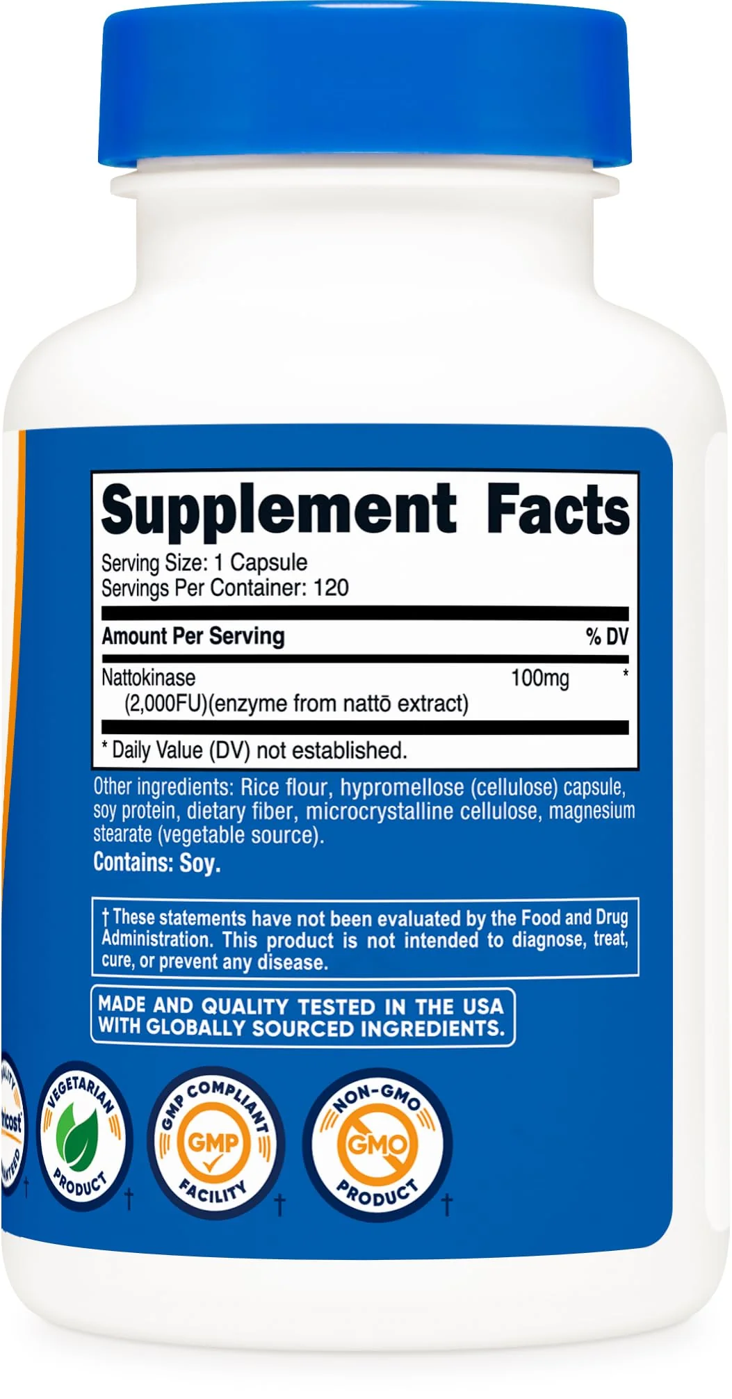 Nutricost Nattokinase 2,000FU, 120 Capsules - Gluten Free, Non-GMO, Vegetarian Friendly - Image 2