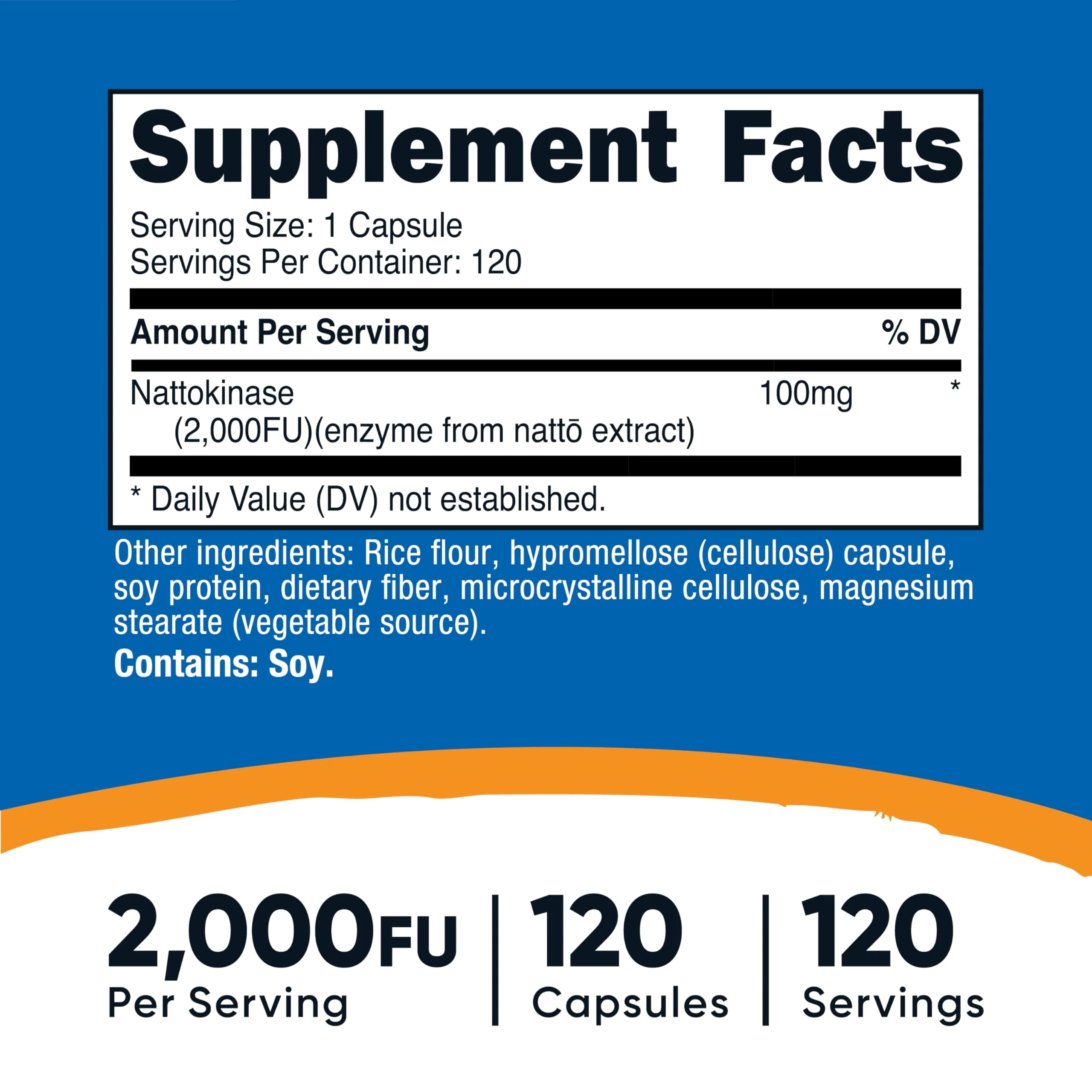 Nutricost Nattokinase 2,000FU, 120 Capsules - Gluten Free, Non-GMO, Vegetarian Friendly - Image 5