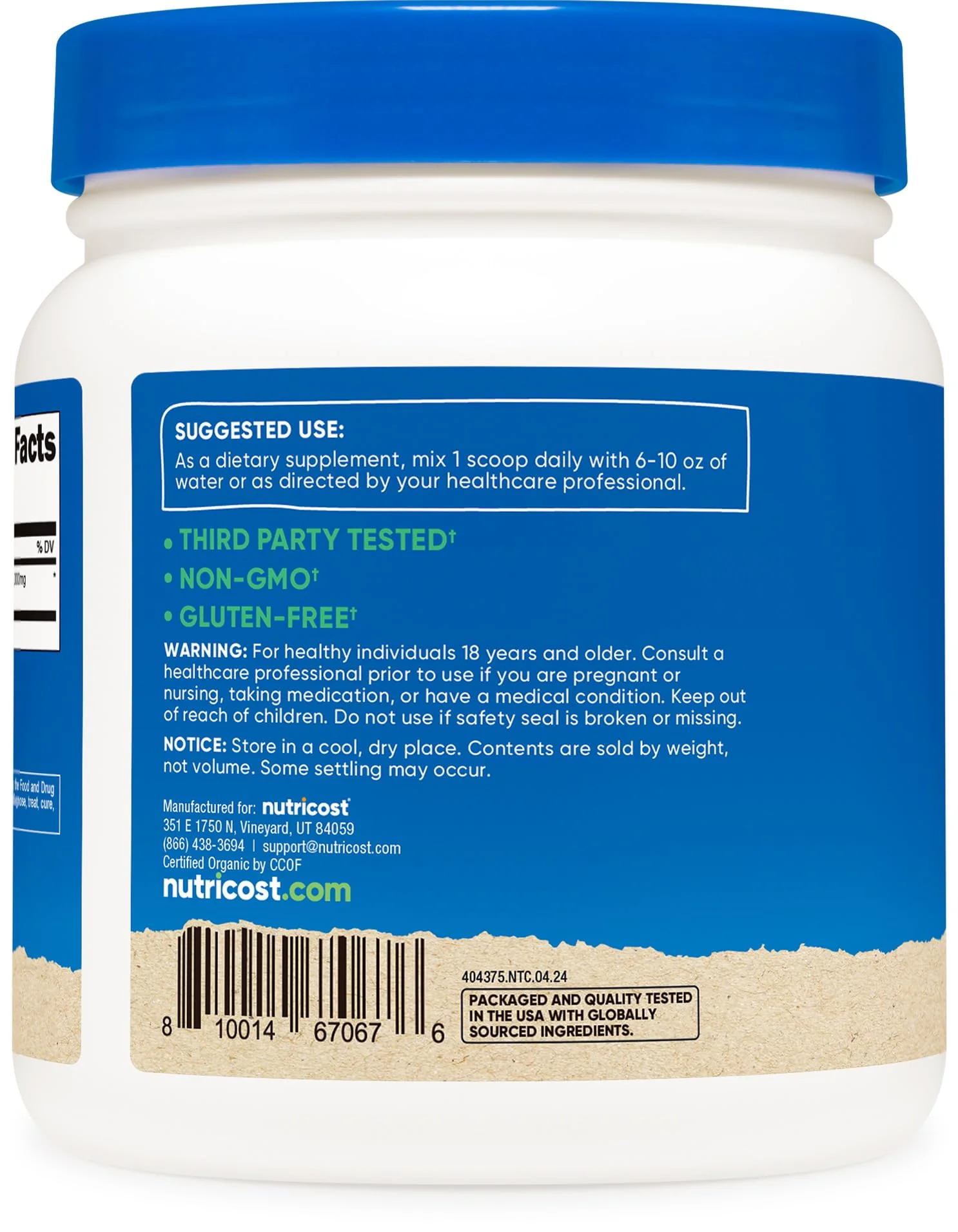 Nutricost Organic Astragalus Root Powder 1LB - Gluten Free, Non-GMO, Vegetarian - Image 3
