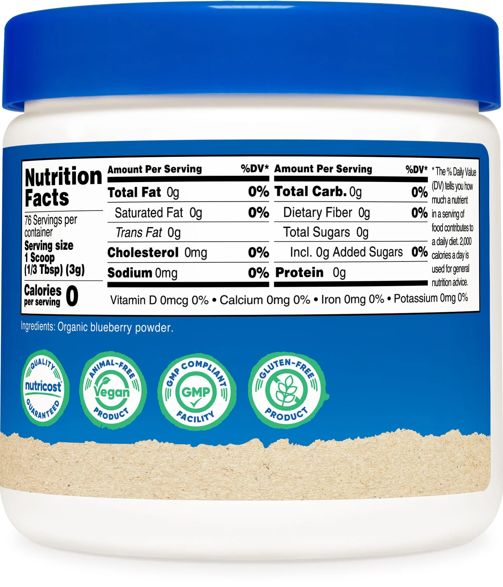 Nutricost Organic Blueberry Powder 8oz (227 Grams) - Pure, Gluten Free, Non-GMO, from Organic Blueberries - Image 3