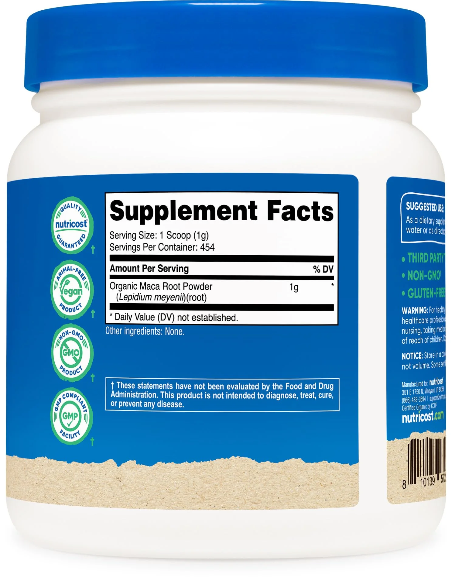 Nutricost Organic Maca Root Powder (1 LB) - Image 3