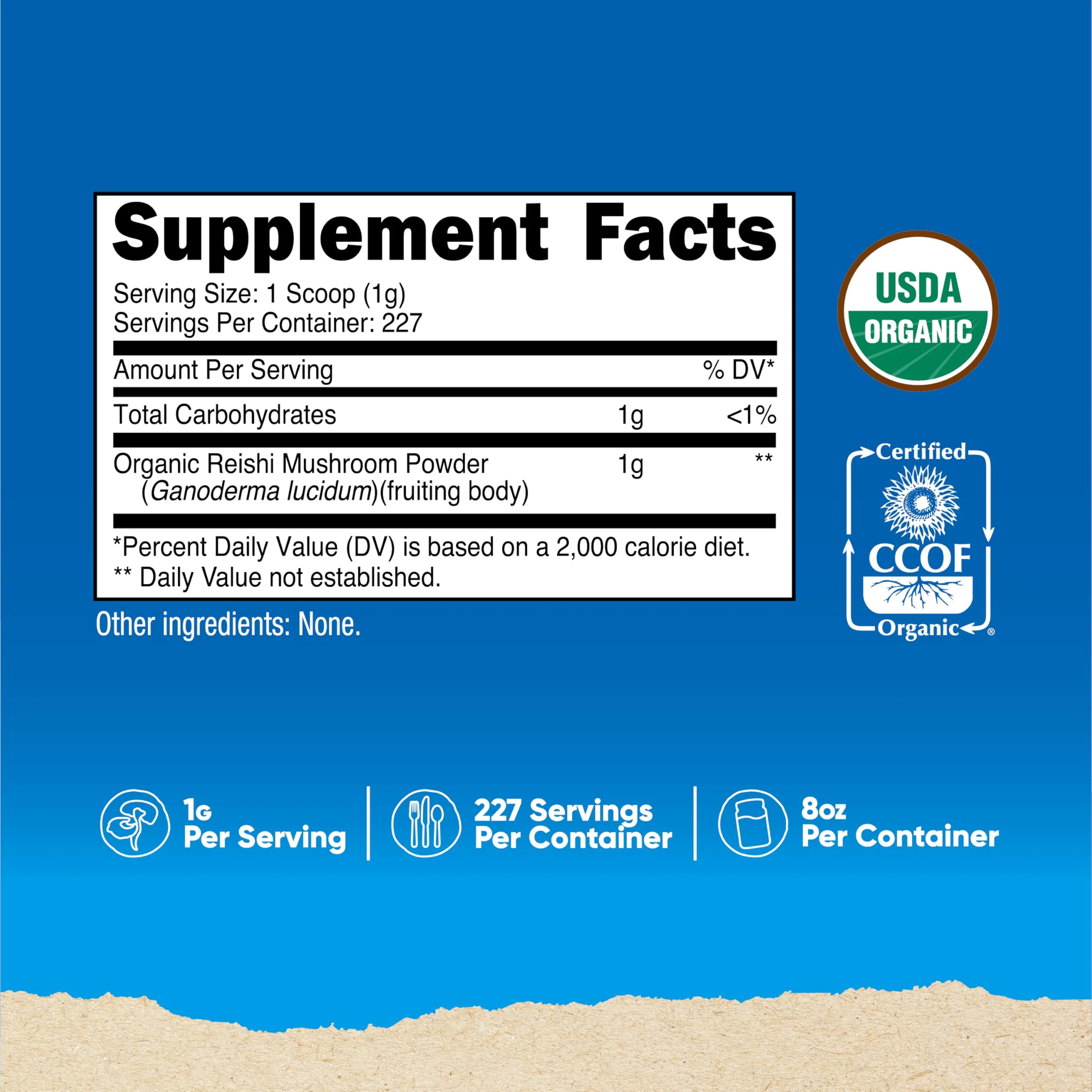 Nutricost Organic Reishi Mushroom Powder 0.5LB (8oz) - USDA Certified 100% Organic, Vegetarian, Non-GMO, Gluten Free - Image 5