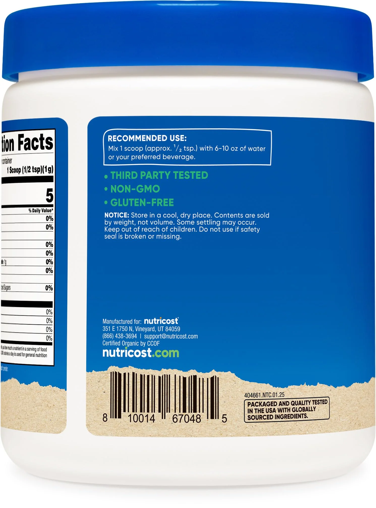 Nutricost Organic Spinach Powder 8oz (1 Gram Per Serving) - Certified USDA Organic, Premium Non-GMO Spinach Powder - Image 3