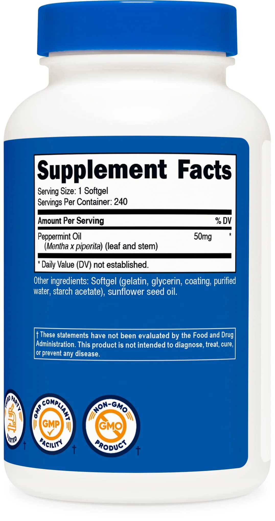 Nutricost Peppermint Oil Softgels (240 SFG) (50 MG) - Gluten Free, Third Party Tested and GMO Free - Image 2