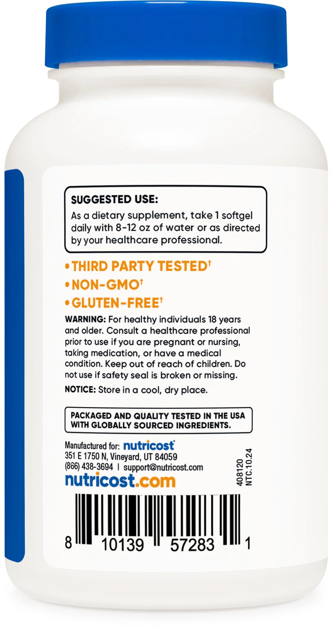 Nutricost Peppermint Oil Softgels (240 SFG) (50 MG) - Gluten Free, Third Party Tested and GMO Free - Image 3