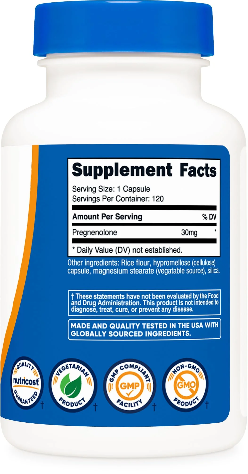 Nutricost Pregnenolone 30mg, 120 Capsules - Non-GMO, Gluten Free, Vegetarian Capsules - Image 2