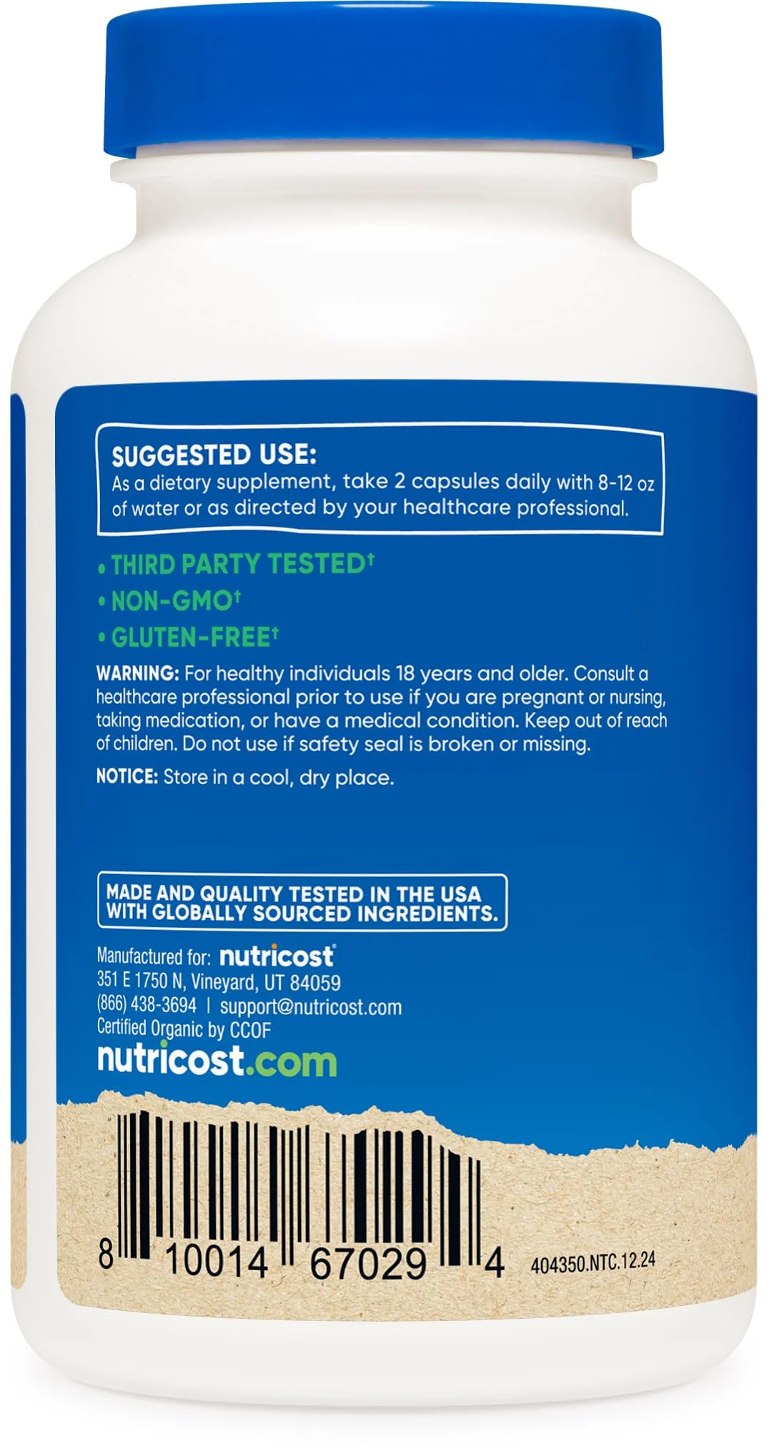 Nutricost Reishi Mushroom Capsules 1500mg, 60 Servings - CCOF Certified Made with Organic Reishi Mushroom, Vegetarian, Gluten Free, 750mg Per Capsule, 120 Capsules - Image 4