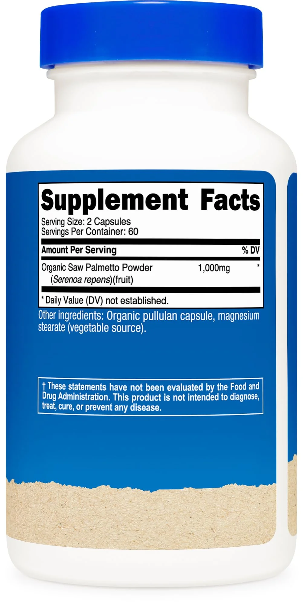 Nutricost Saw Palmetto 1000mg, 120 Capsules - CCOF Certified Made with Organic Saw Palmetto, Vegetarian Friendly, 60 Servings, 500mg Per Capsule, Gluten Free - Image 2