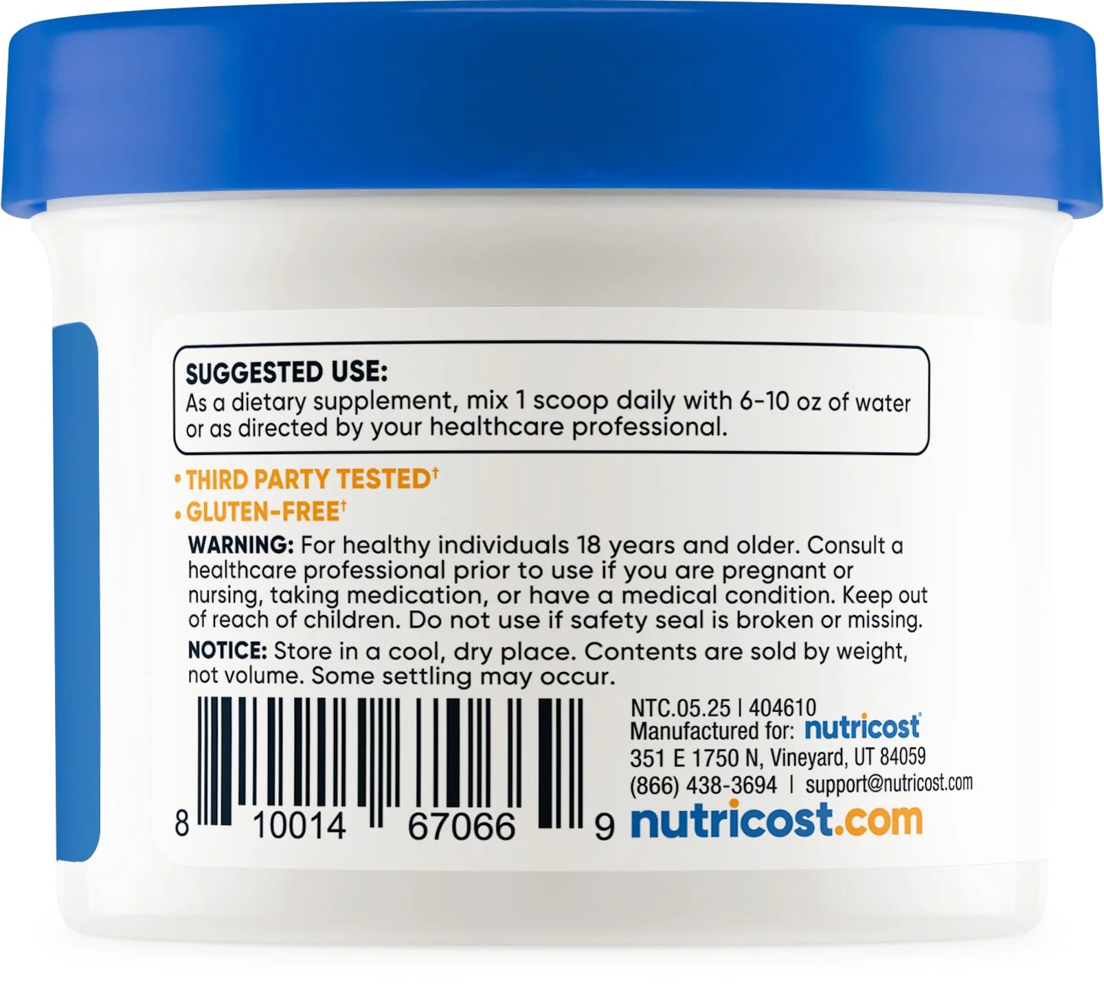 Nutricost Tudca Powder 25 Grams (Tauroursodeoxycholic Acid) - Gluten Free, Non-GMO - Image 3