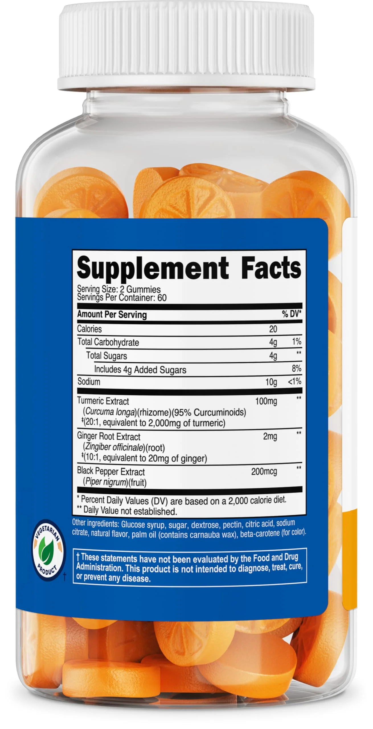 Nutricost Turmeric Gummies 2,000mg Tumeric per Serving (120 Gummies) - 60 Servings - Image 2