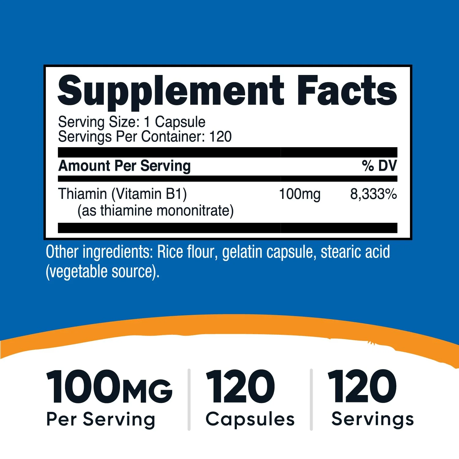 Nutricost Vitamin B1 (Thiamine) 100mg, 120 Capsules - Gluten Free and Non-GMO - Image 5