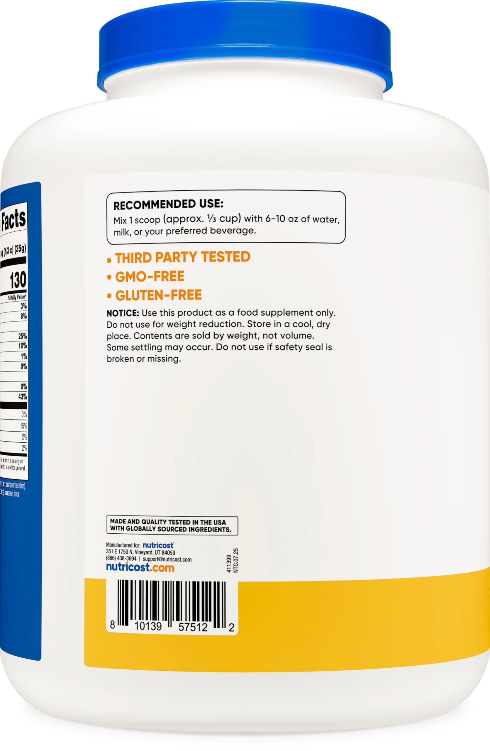 Nutricost Whey Protein Powder Pineapple (5 LBS) - Gluten-Free, GMO-Free, from Whey Protein Concentrate - Image 3