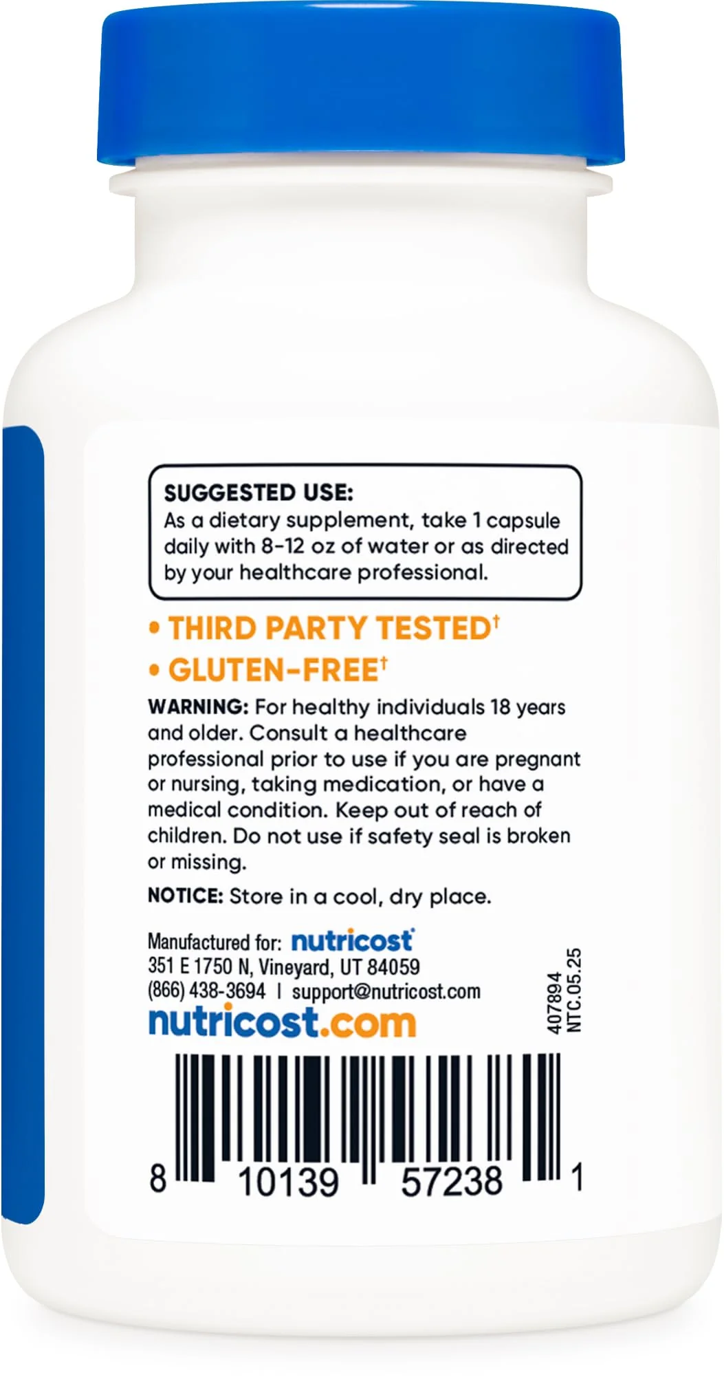 Nutricost Zinc + Copper Capsules (120 Servings)(15MG Zinc + 2MG Copper Per Serving) - Non GMO, Vegetarian - Image 3