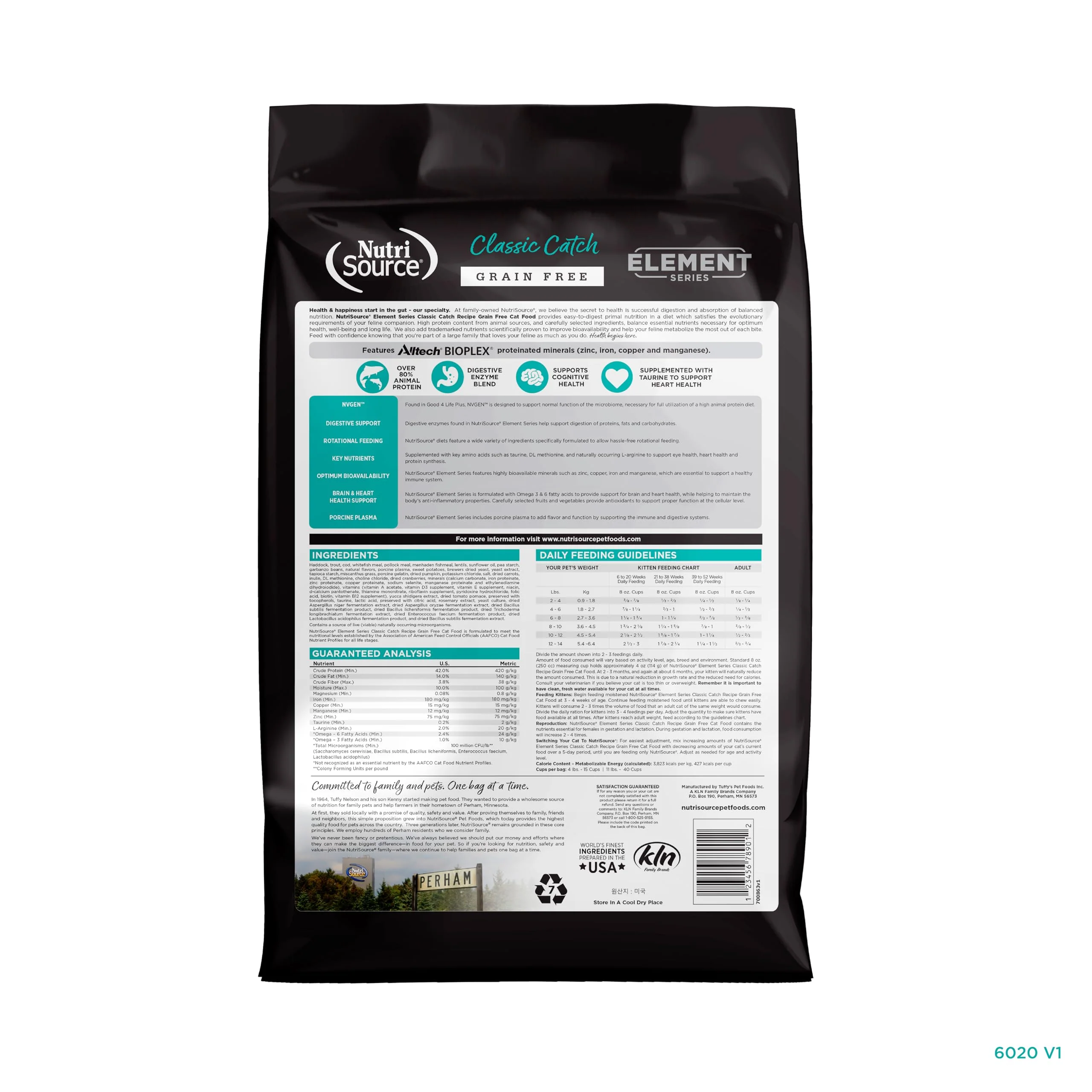 NutriSource Element Series Classic Catch Dry Cat Food, Haddock, Trout & Cod, 4LB - Image 2