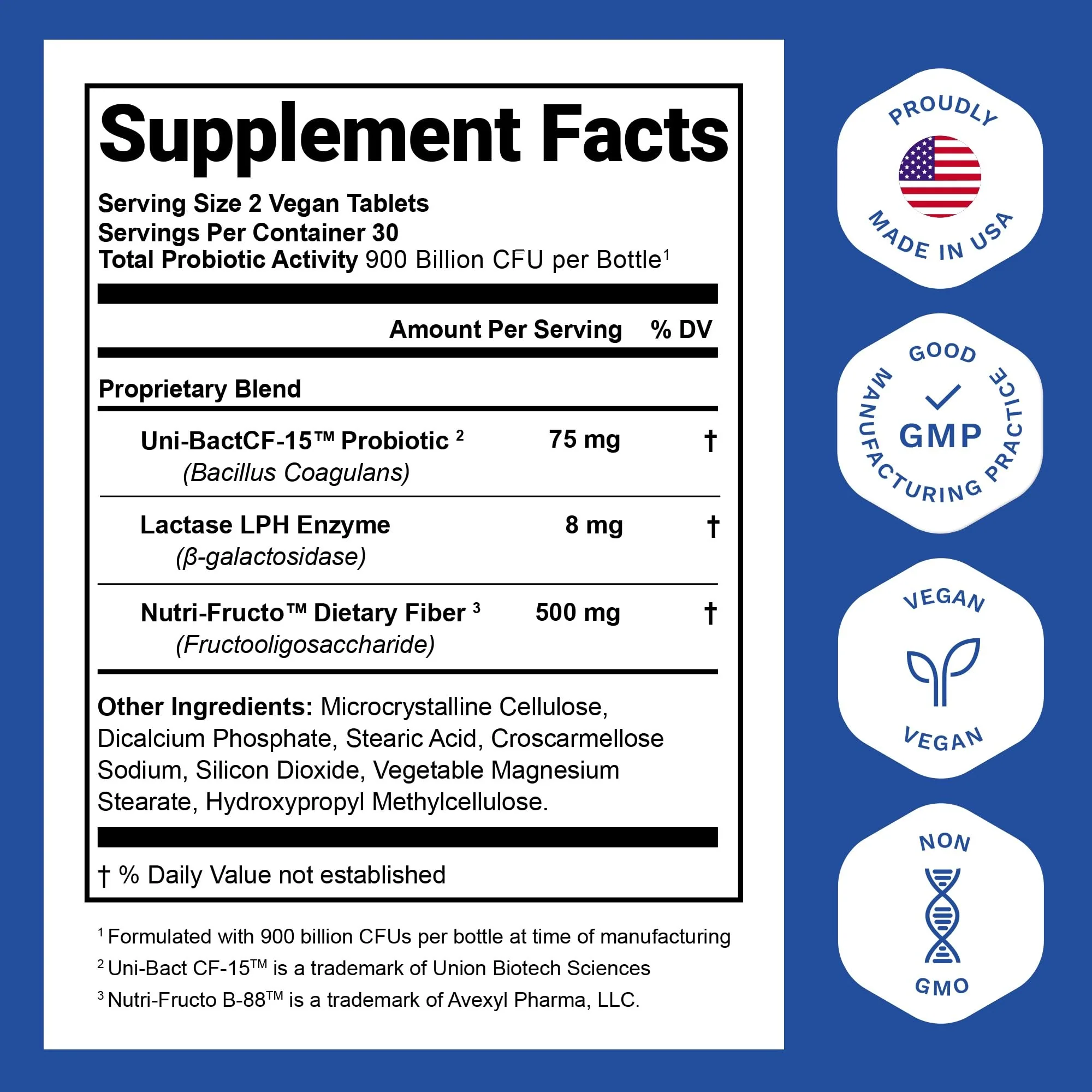 Nutrition Essentials Probiotics for Women and Men - with Lactase Enzyme and Prebiotic Fiber for Digestive Health - 80 Percent + More Potent Supplement for Gut Health Support - Vegan Formula - Image 8