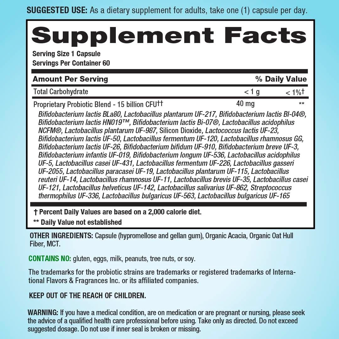 Nutrition Now PB 8 Probiotic Immune System and Digestive Support* Dietary Supplement, 60 Count - Image 2