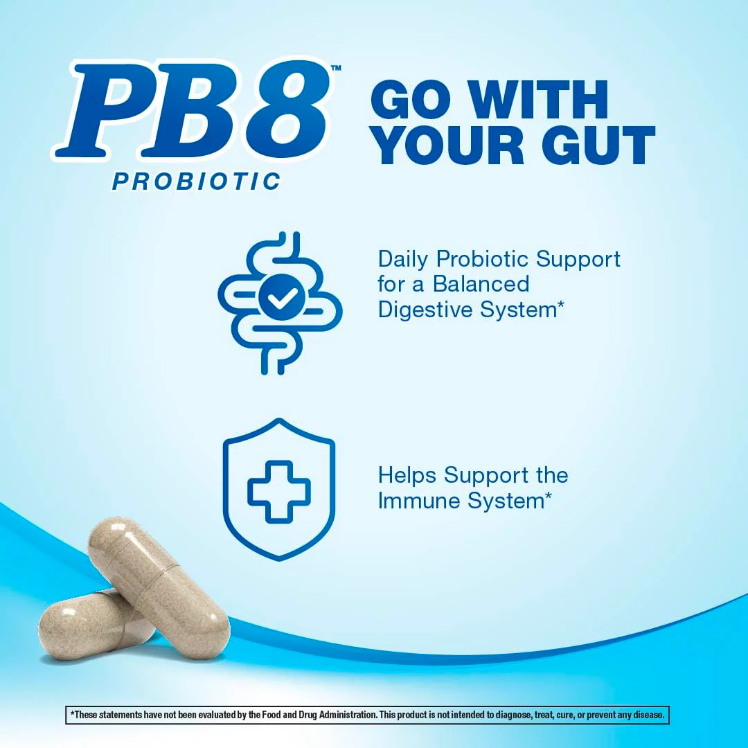 Nutrition Now PB 8 Probiotic Immune System and Digestive Support* Dietary Supplement, 60 Count - Image 4