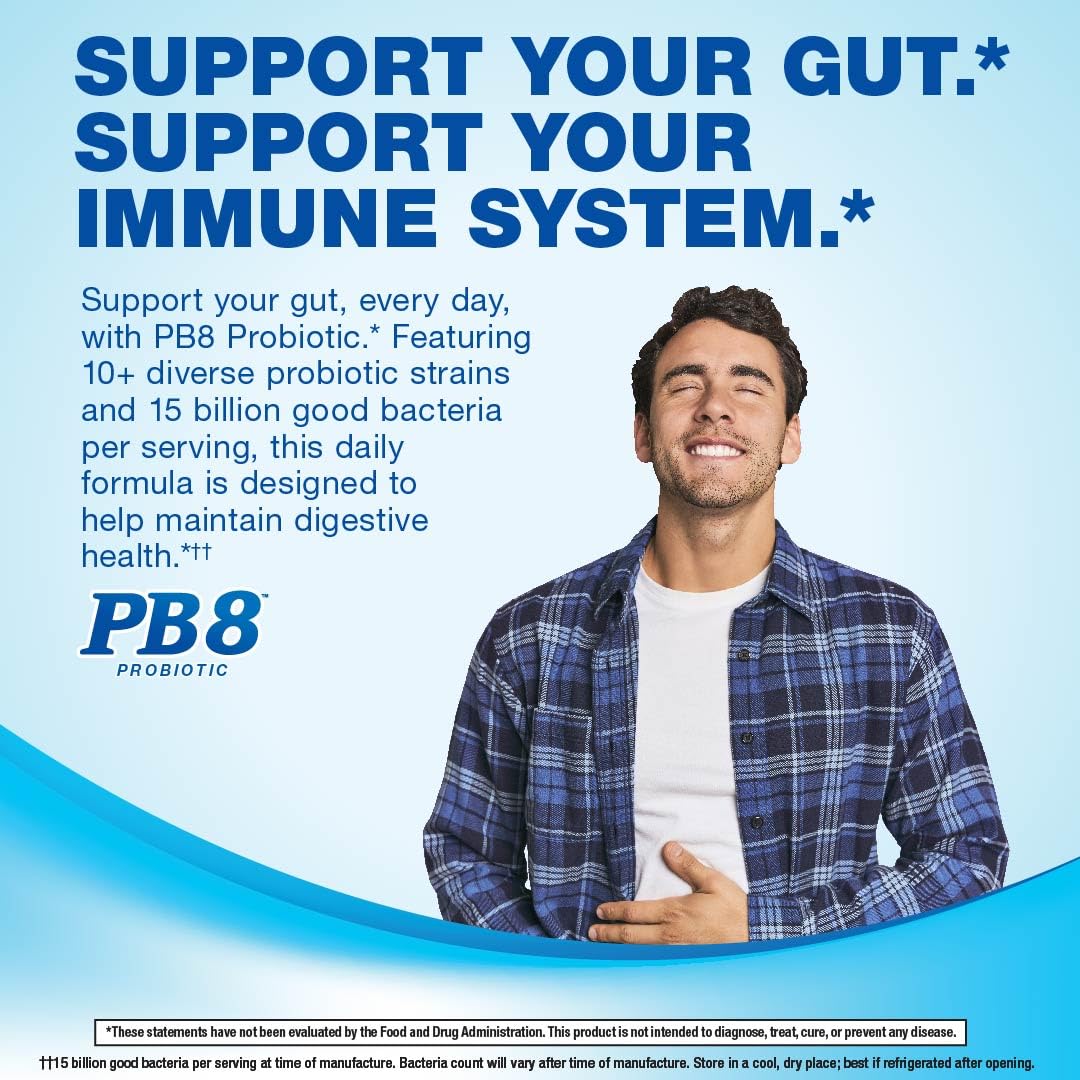 Nutrition Now PB 8 Probiotic Immune System and Digestive Support* Dietary Supplement, 60 Count - Image 7