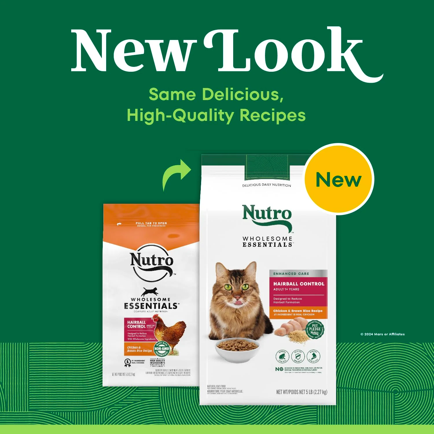 Nutro Wholesome Essentials Hairball Control Cat Food Dry Chicken & Brown Rice Recipe, Dry Cat Food for Adults, 5 lb. Bag - Image 9