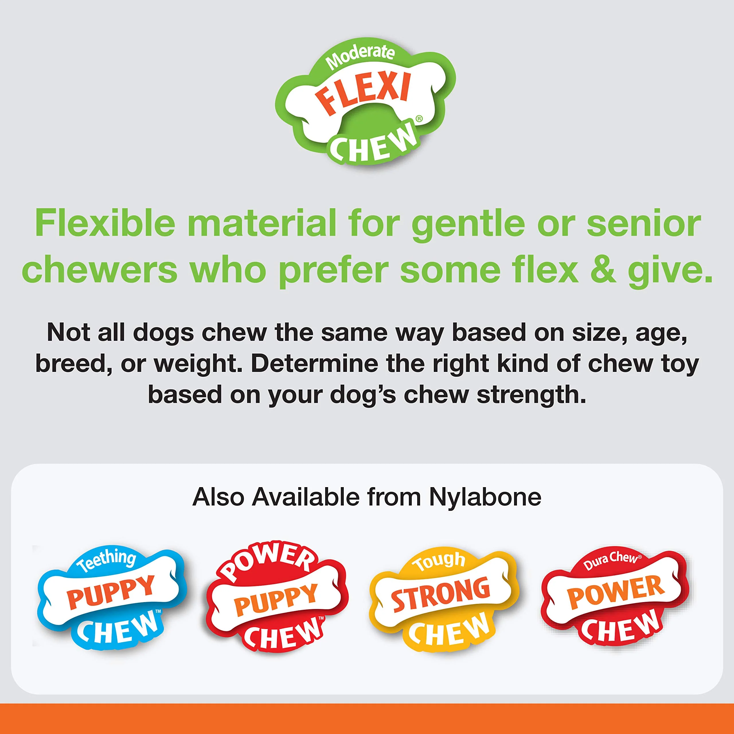 Nylabone Original Bone Flexi Chew Toy for Dogs, Dog Toys for Moderate Chewers, Dog Chew Bones, Chicken & Original Flavor, For X-Small Dogs - Up to 15 lbs, 3 Pack - Image 11