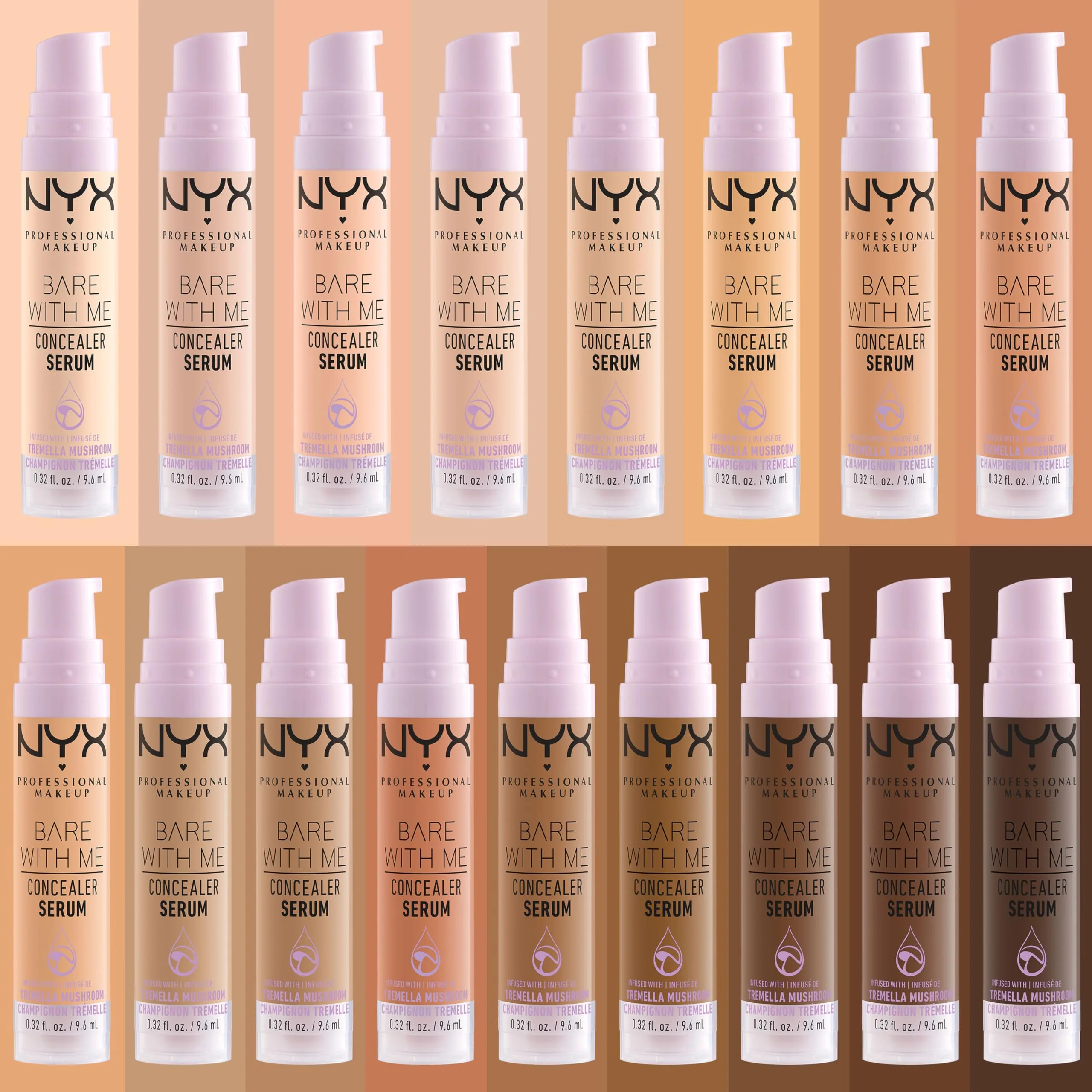 NYX PROFESSIONAL MAKEUP Bare With Me Concealer Serum, Concealer Makeup For Up To 24Hr Hydration - Light - Image 3